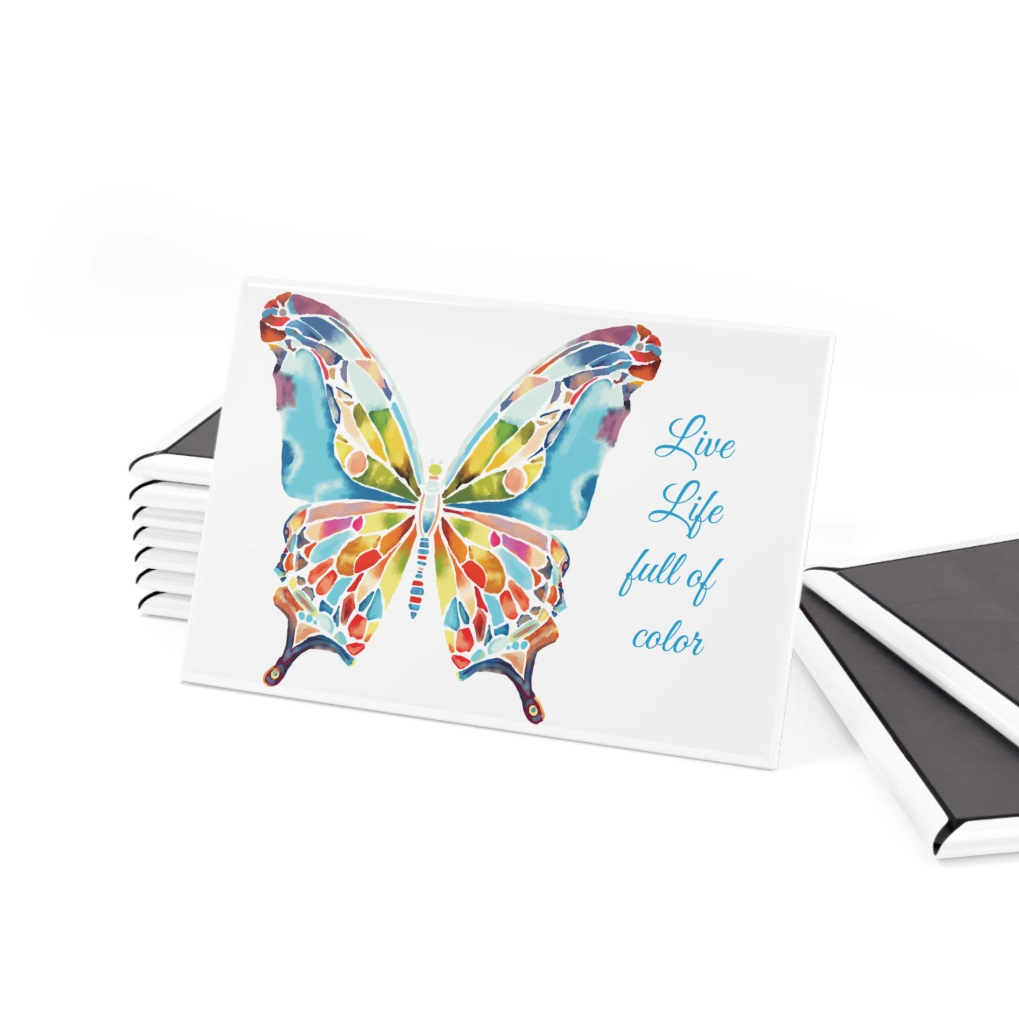 Butterfly Rectangle metal aluminum Magnet set