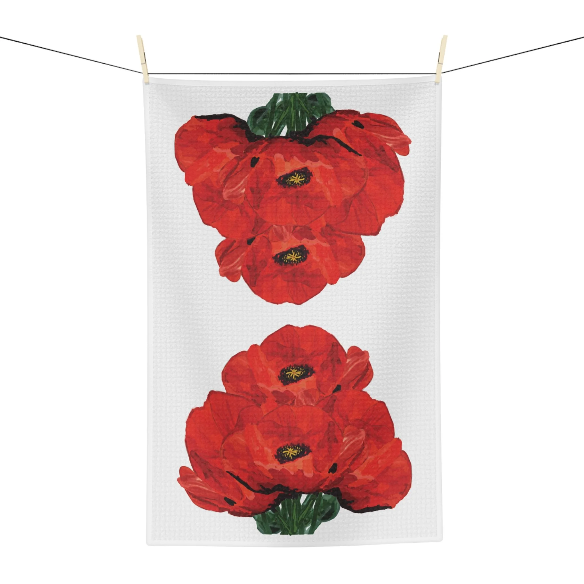 Poppy Microfiber Waffle Kitchen Towel