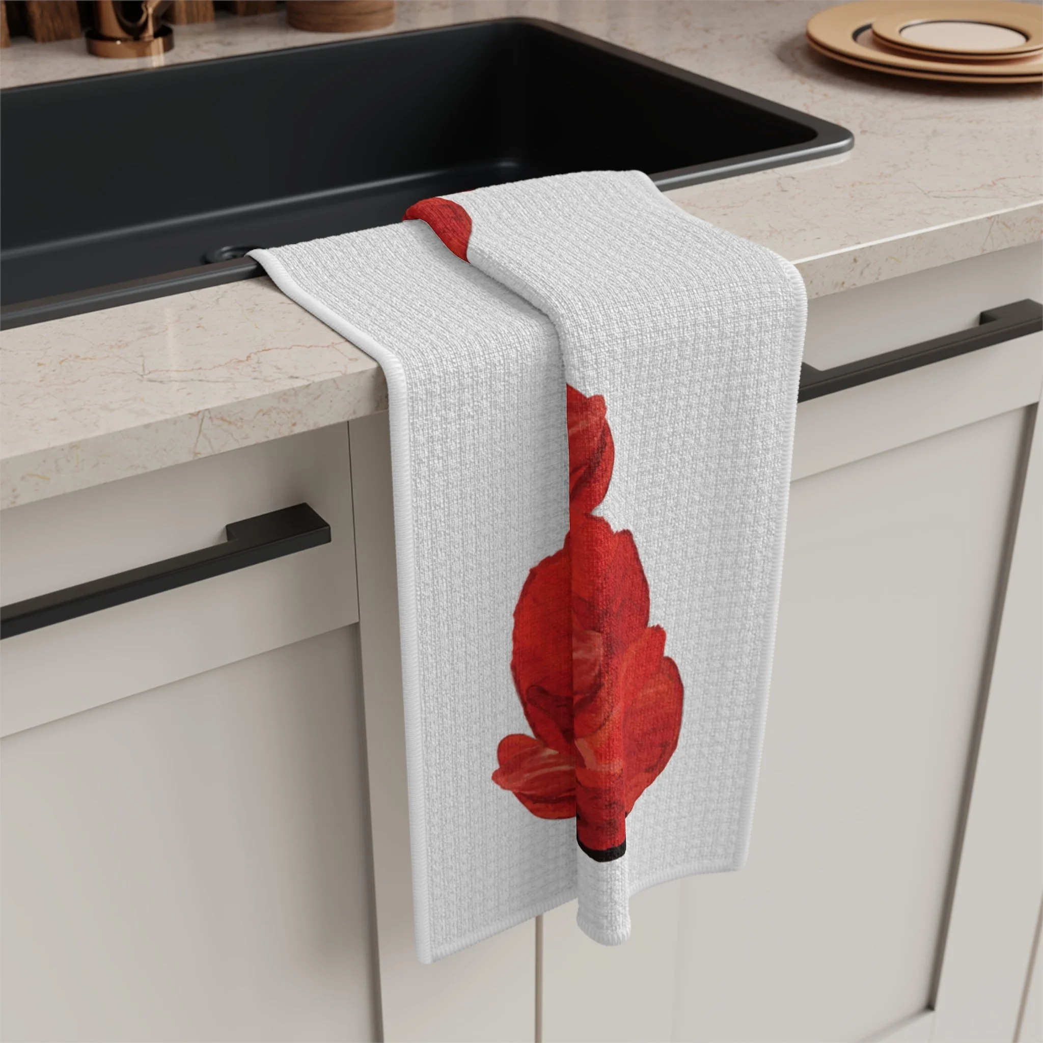 Poppy Microfiber Waffle Kitchen Towel