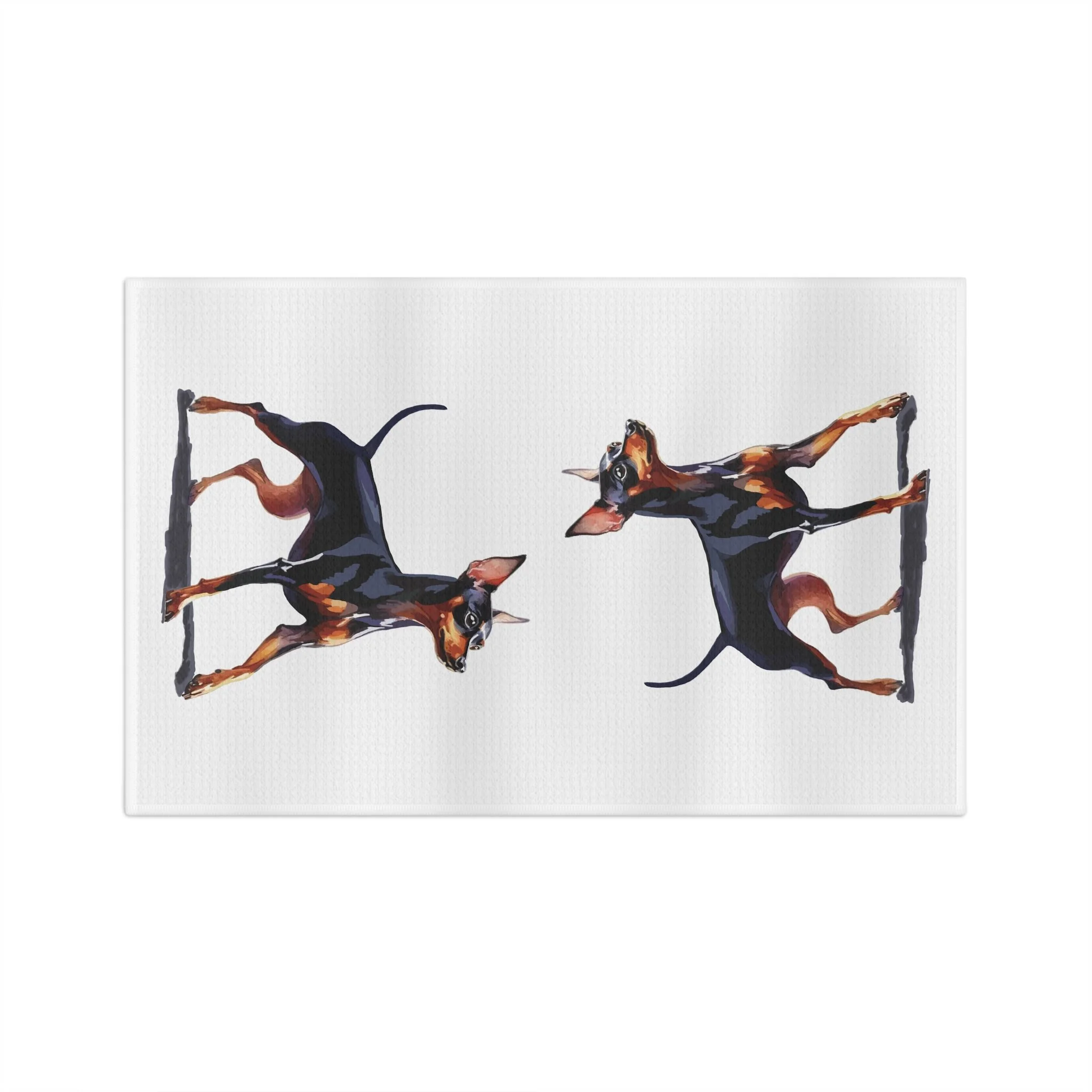 Mini Pinscher Microfiber Waffle Kitchen Towel 16" x 25"