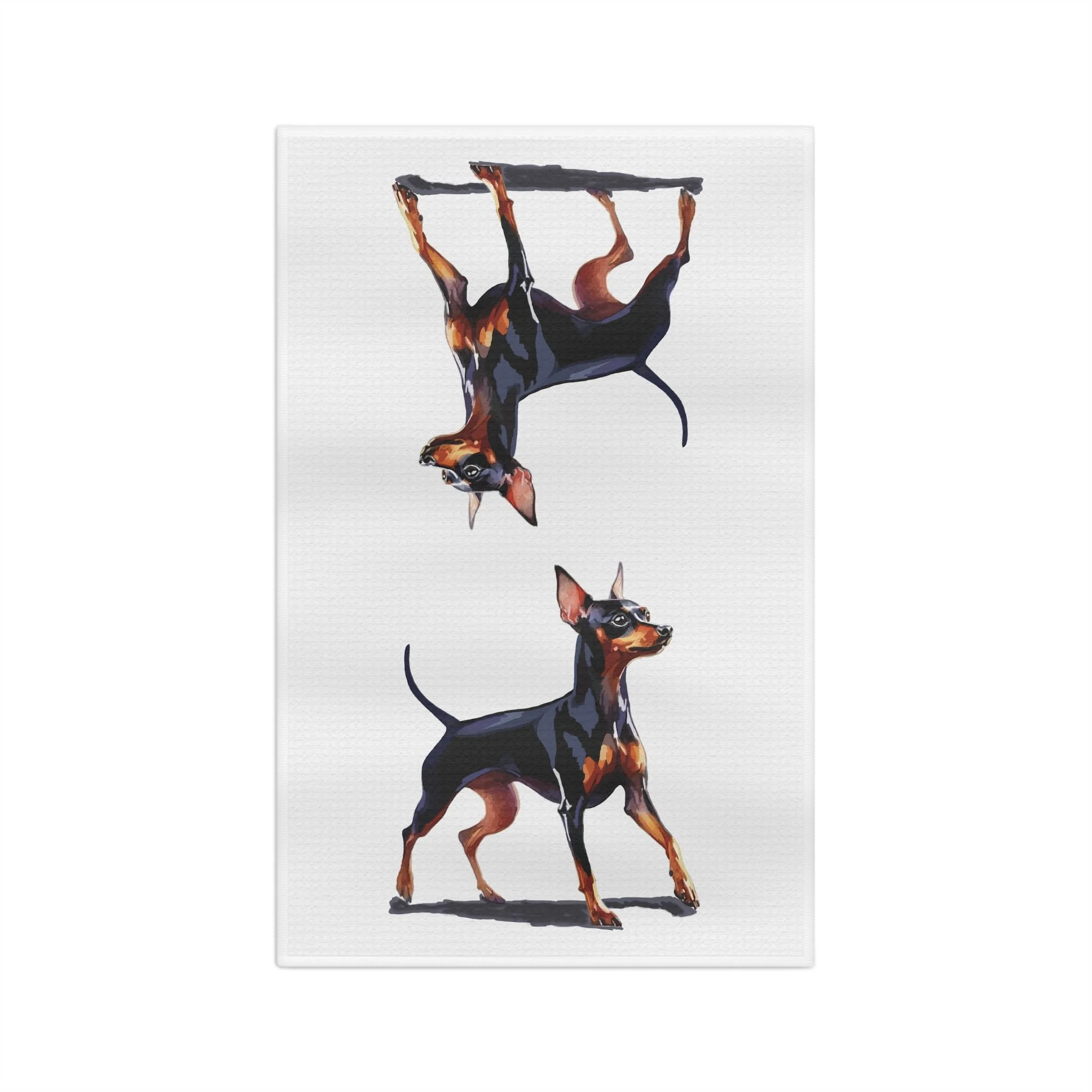 Mini Pinscher Microfiber Waffle Kitchen Towel