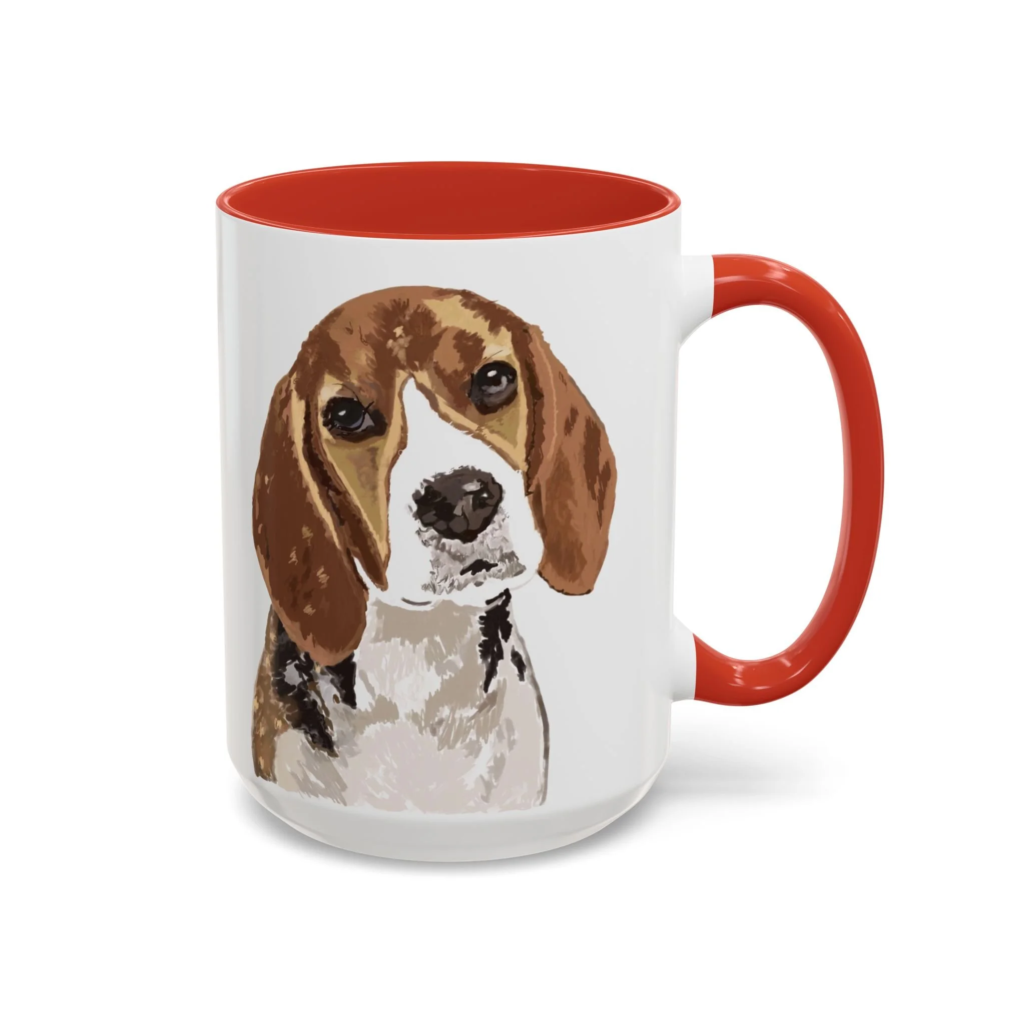 Beagle Dog Two Tone Ceramic Coffee Mug – Pet Portrait Ceramic Mug