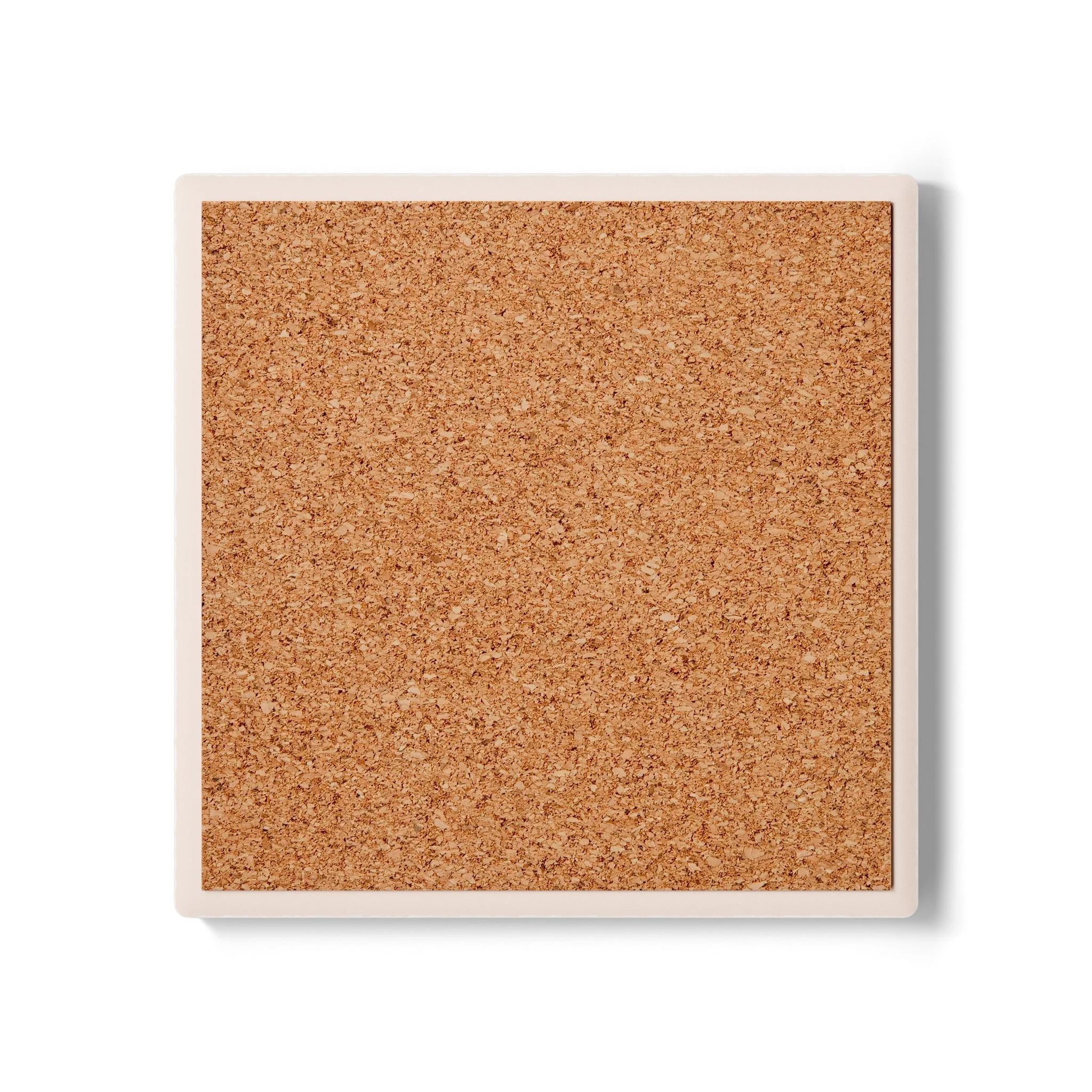 Square ceramic corkback coaster