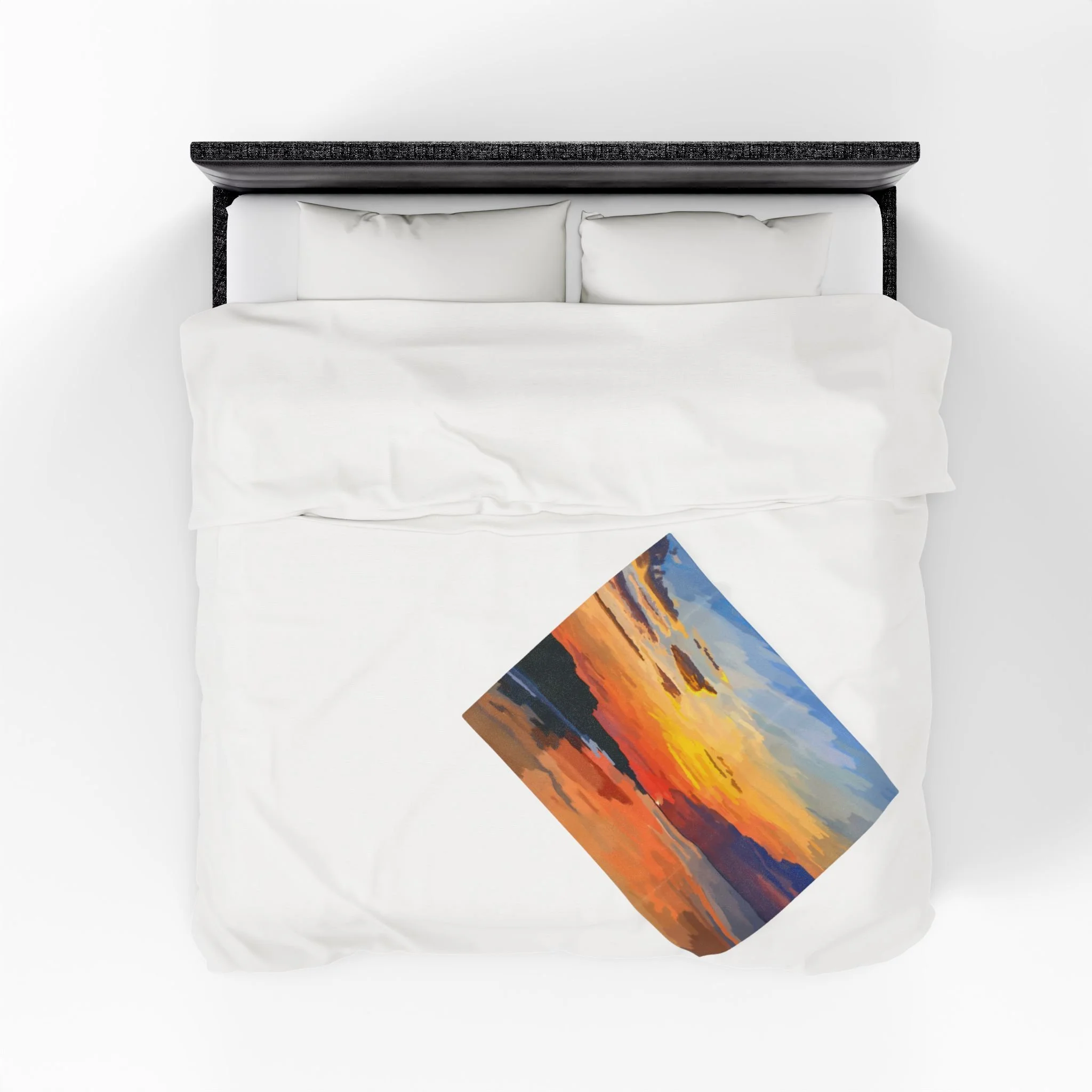 High Rock Lake Sunset Velveteen Plush Blanket 30" x 40"