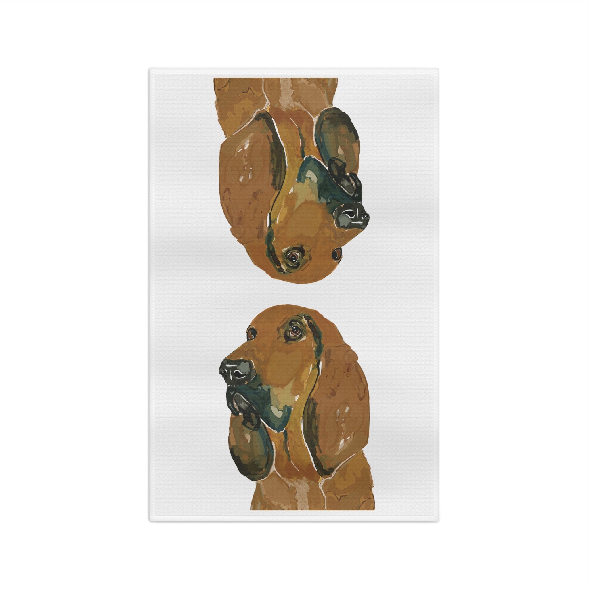 Bloodhound Microfiber Waffle Towel — Hand-Painted Dog Kitchen Towel