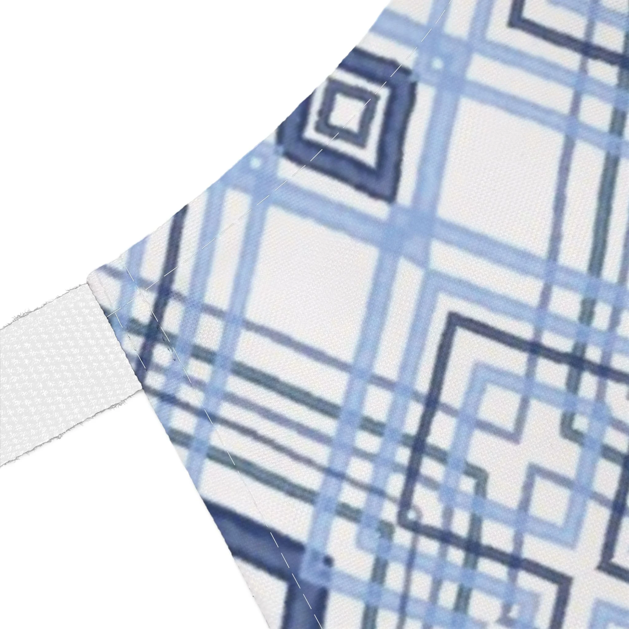 Stylish Geometric Blue Diamond Aprons