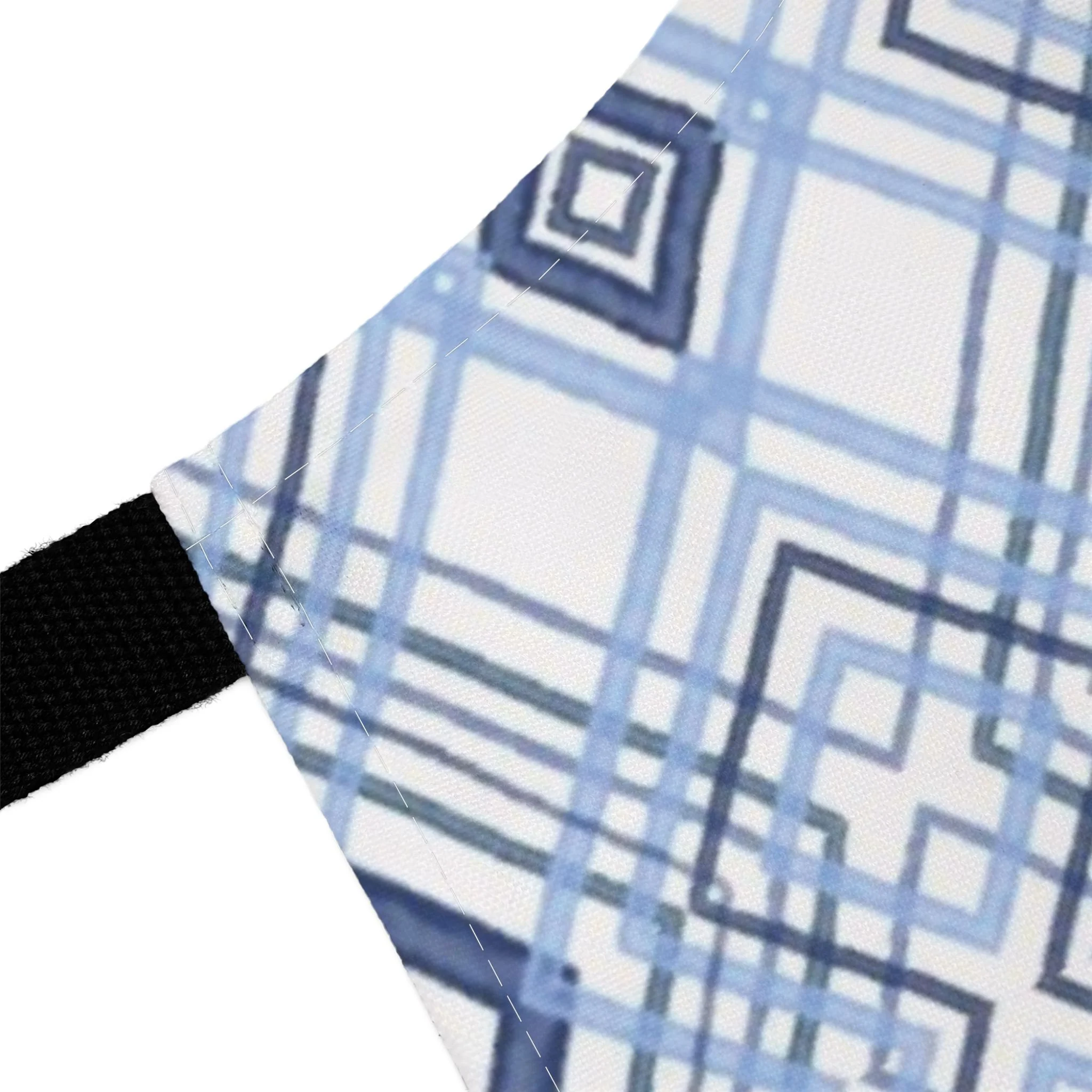 Stylish Geometric Blue Diamond Aprons
