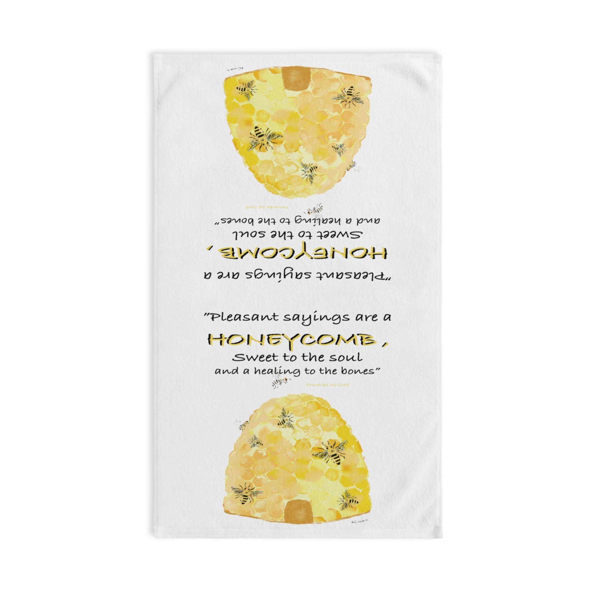 Honeycomb Bee Polyester Cotton Hand Towel