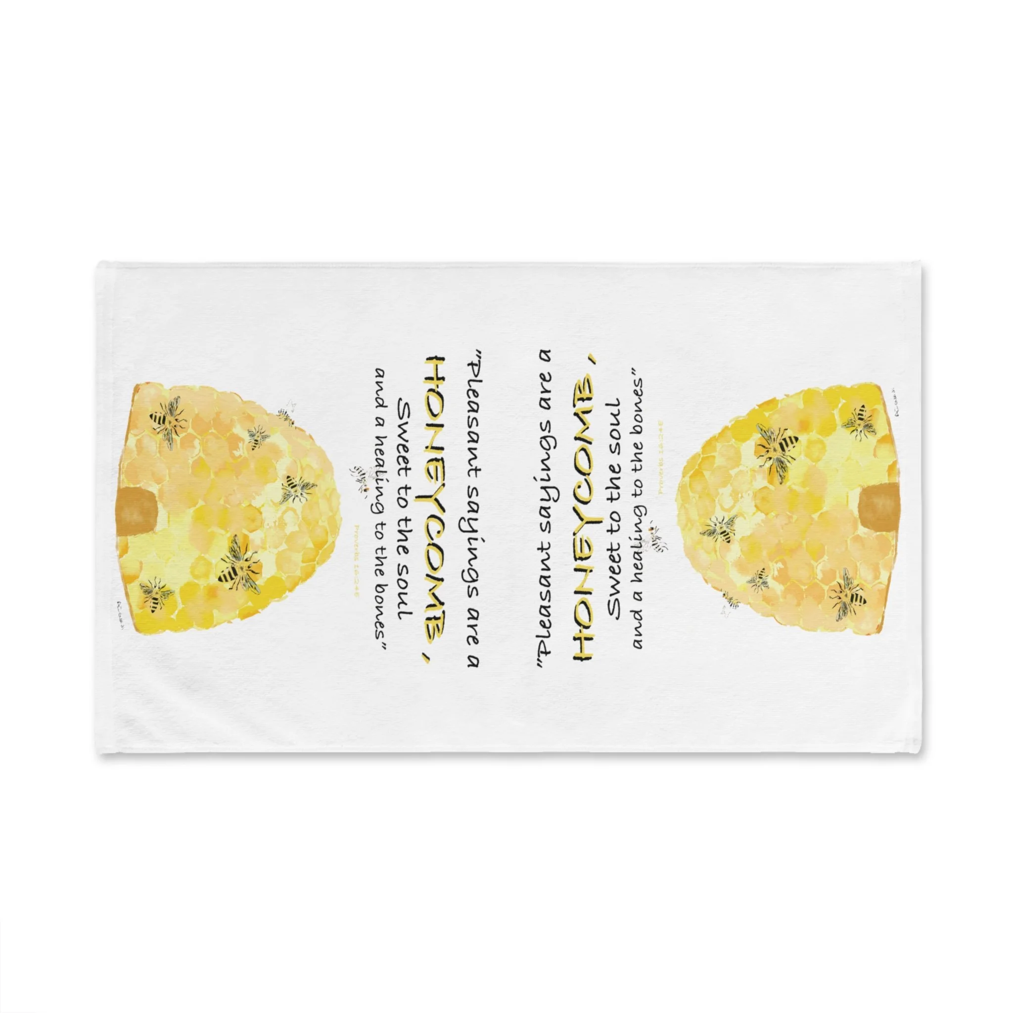 Honeycomb Bee Polyester Cotton Hand Towel 16" x 28"