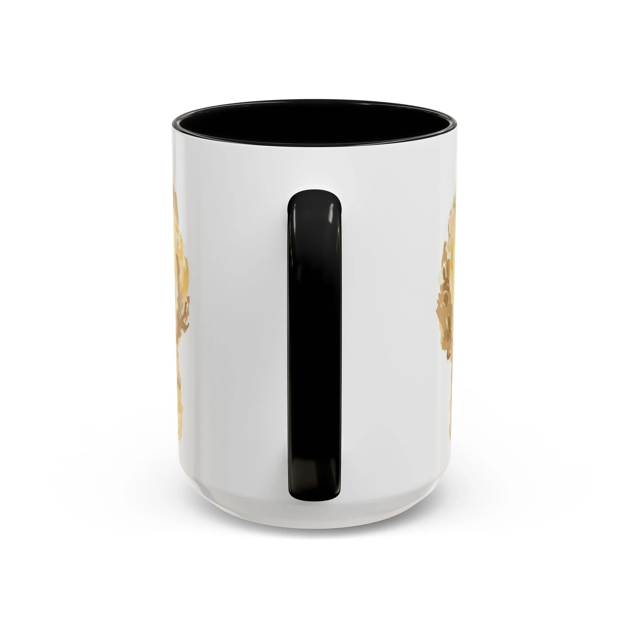 Goldendoodle Portrait Two Tone Ceramic Coffee Mug 15oz Black
