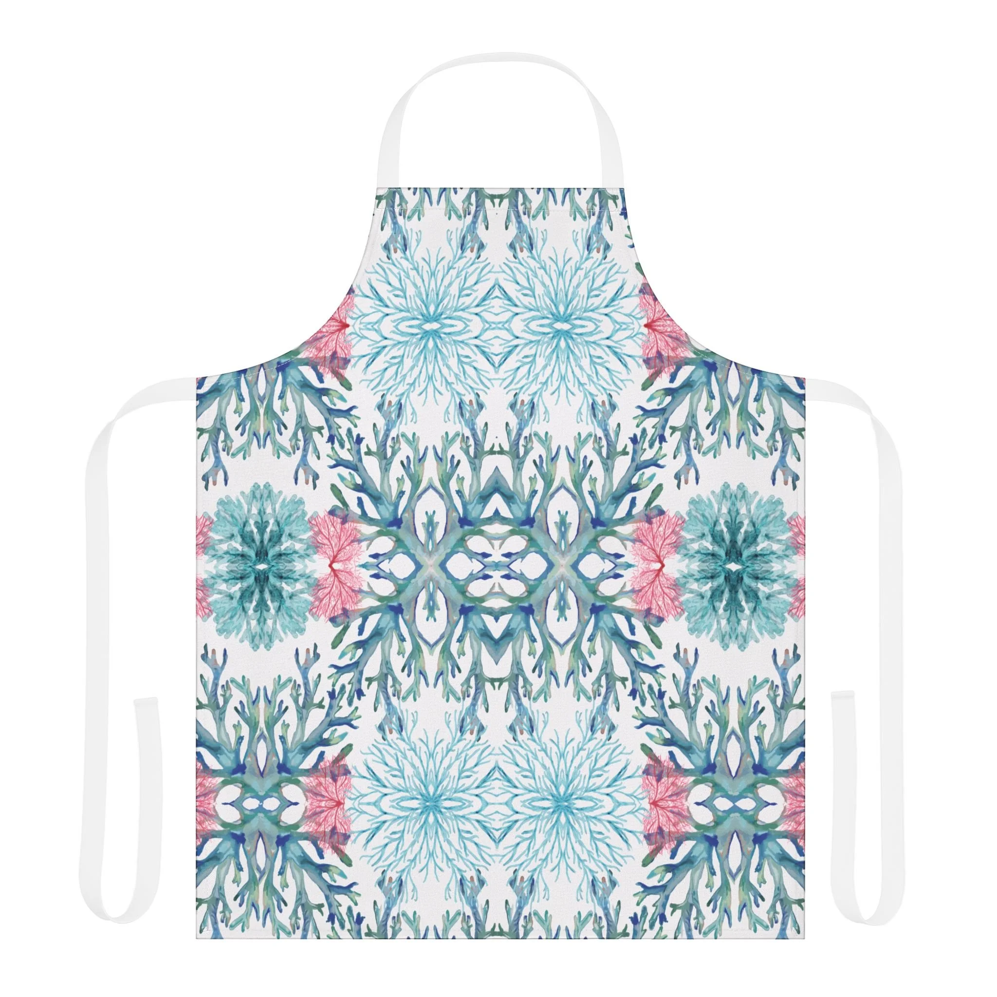Colorful Coral Kitchen Apron - Artistic Apron