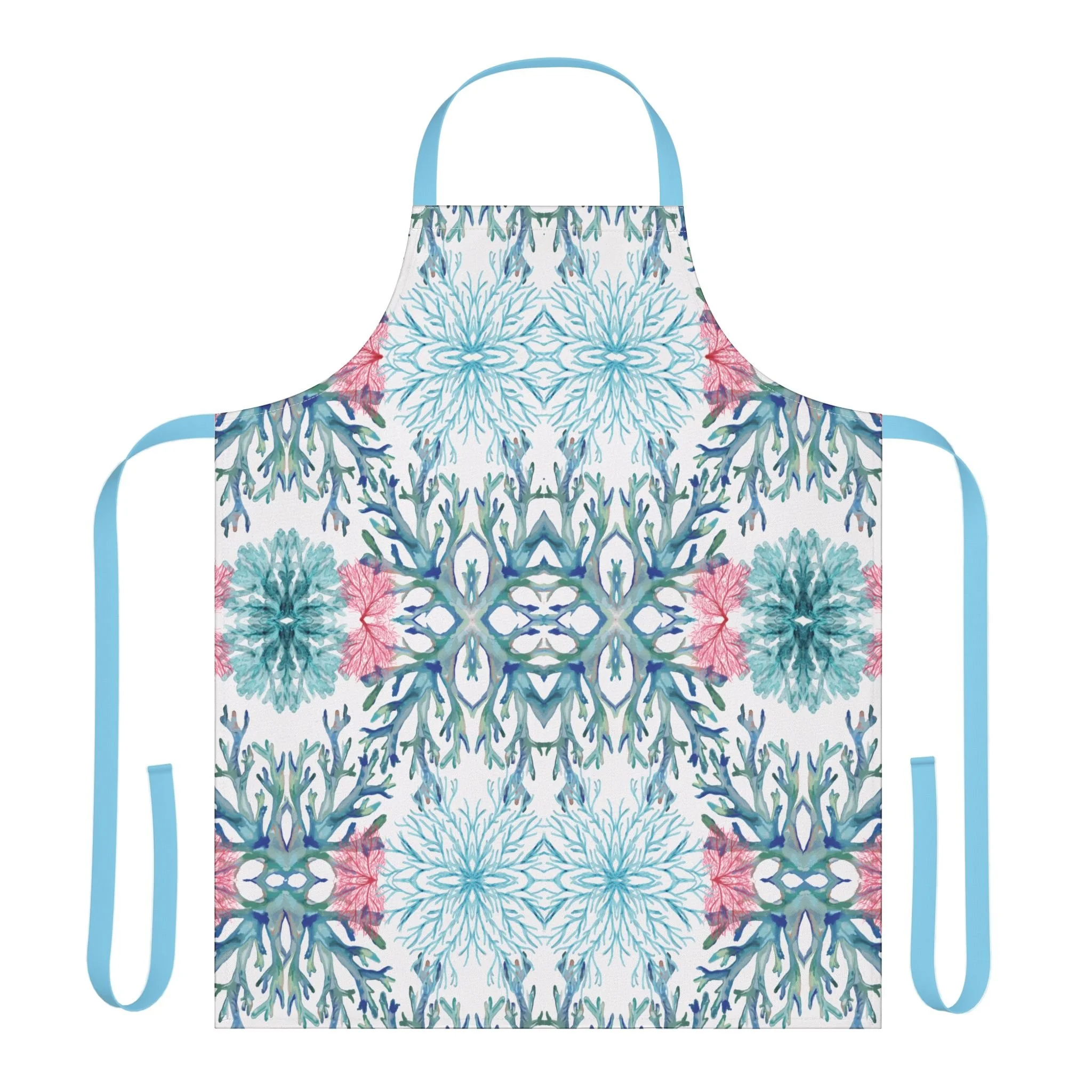 Colorful Coral Kitchen Apron - Artistic Apron
