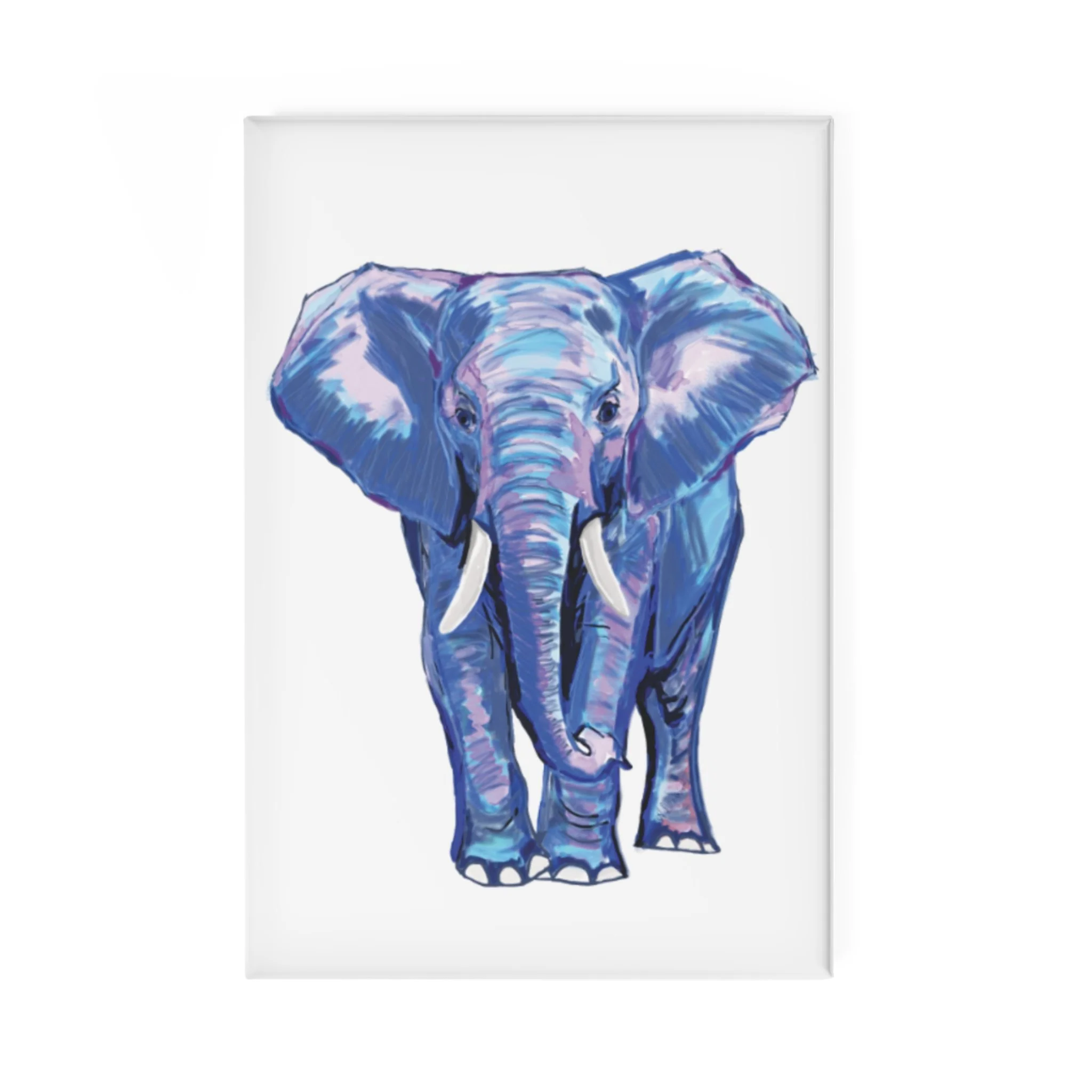 Elephant Button Magnet, Rectangle - 1 & 10 pcs
