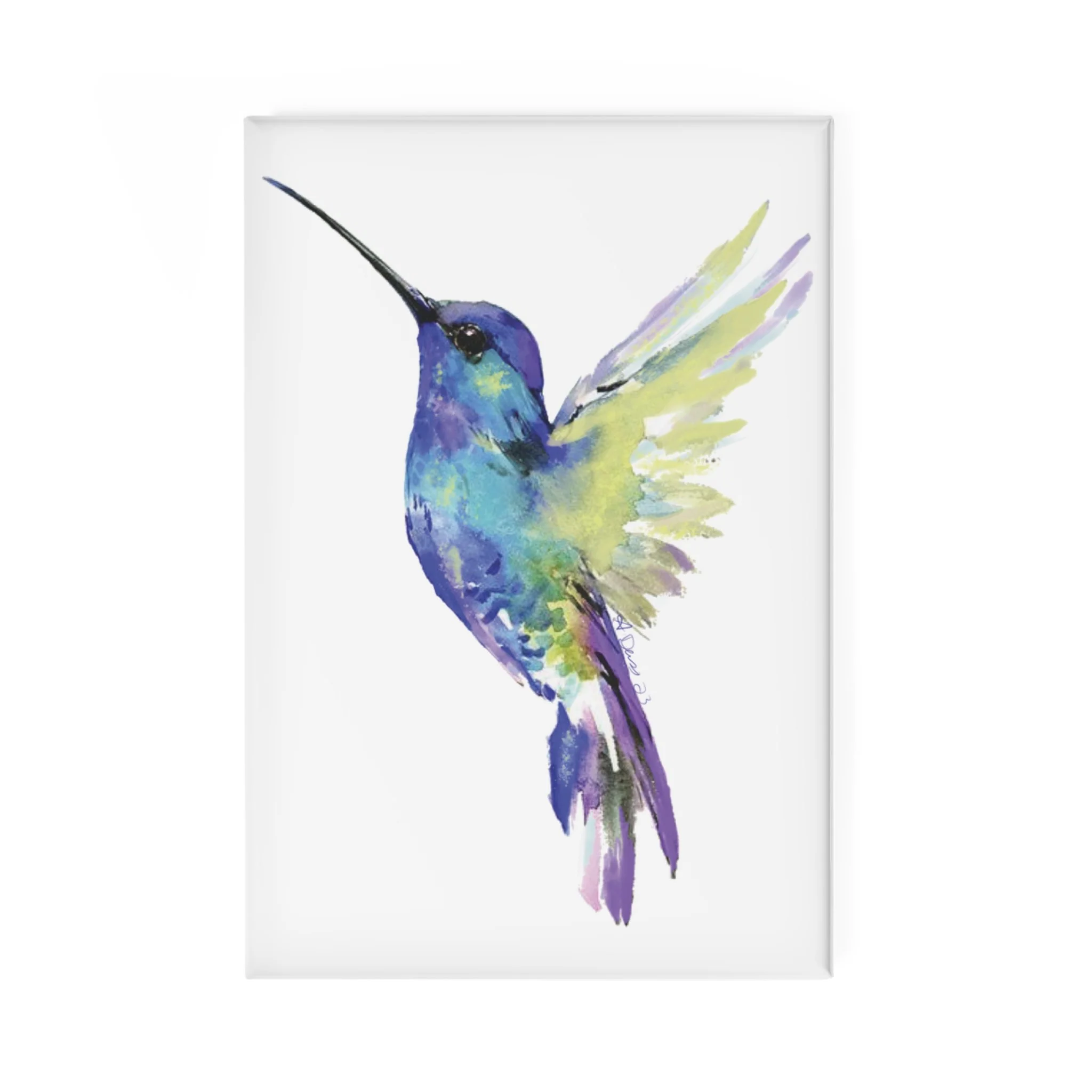 Hummingbird "Flossie" Aluminum Magnet, Rectangle-Single or Set