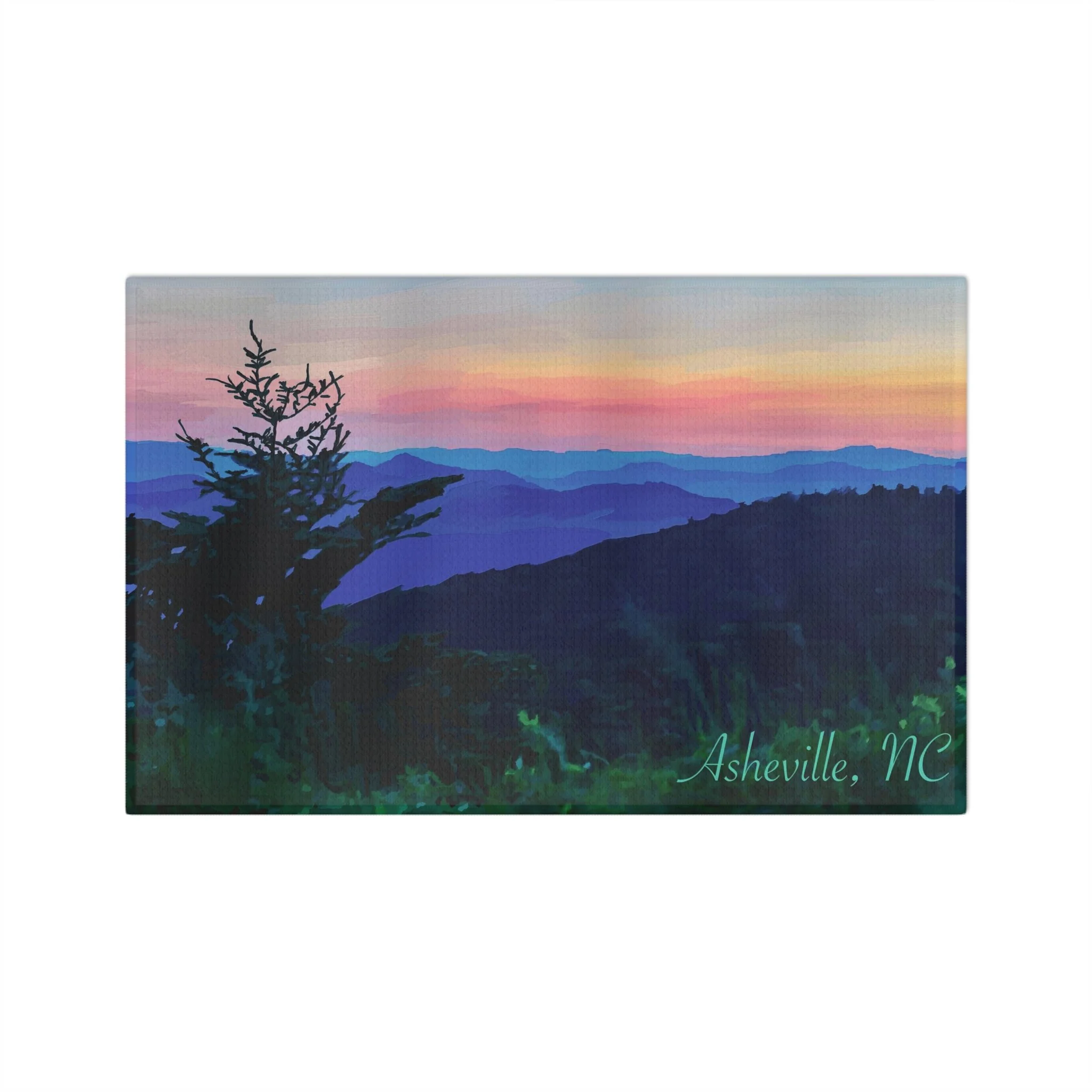 Asheville North Carolina mountains towel