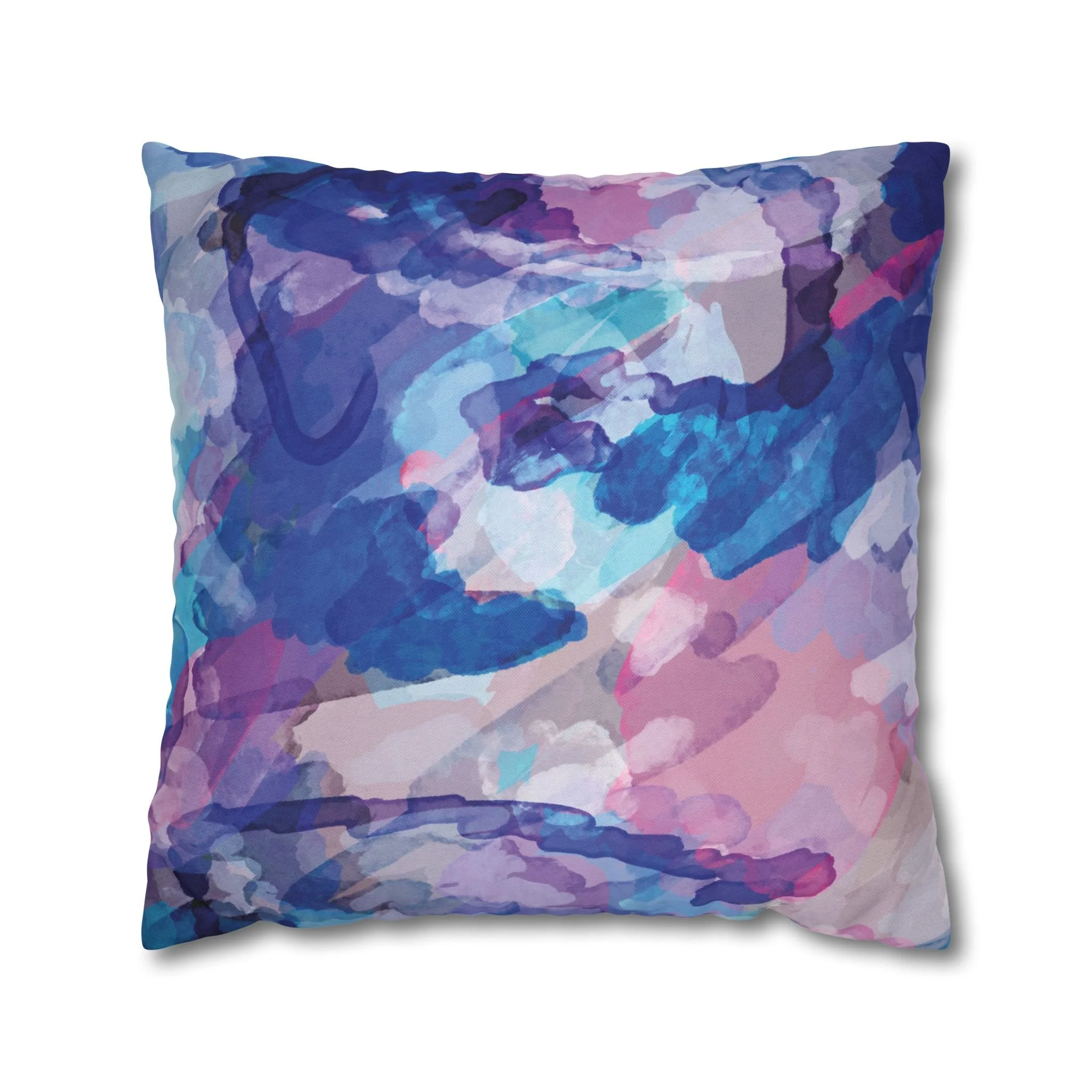 Abstract Watercolor Square Pillowcase