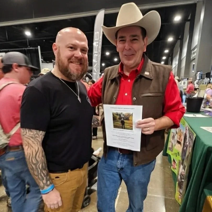 Landis talking with Mississippi Ag Commissioner Andy Gipson about the benefits of drones in agriculture and habitat management.
