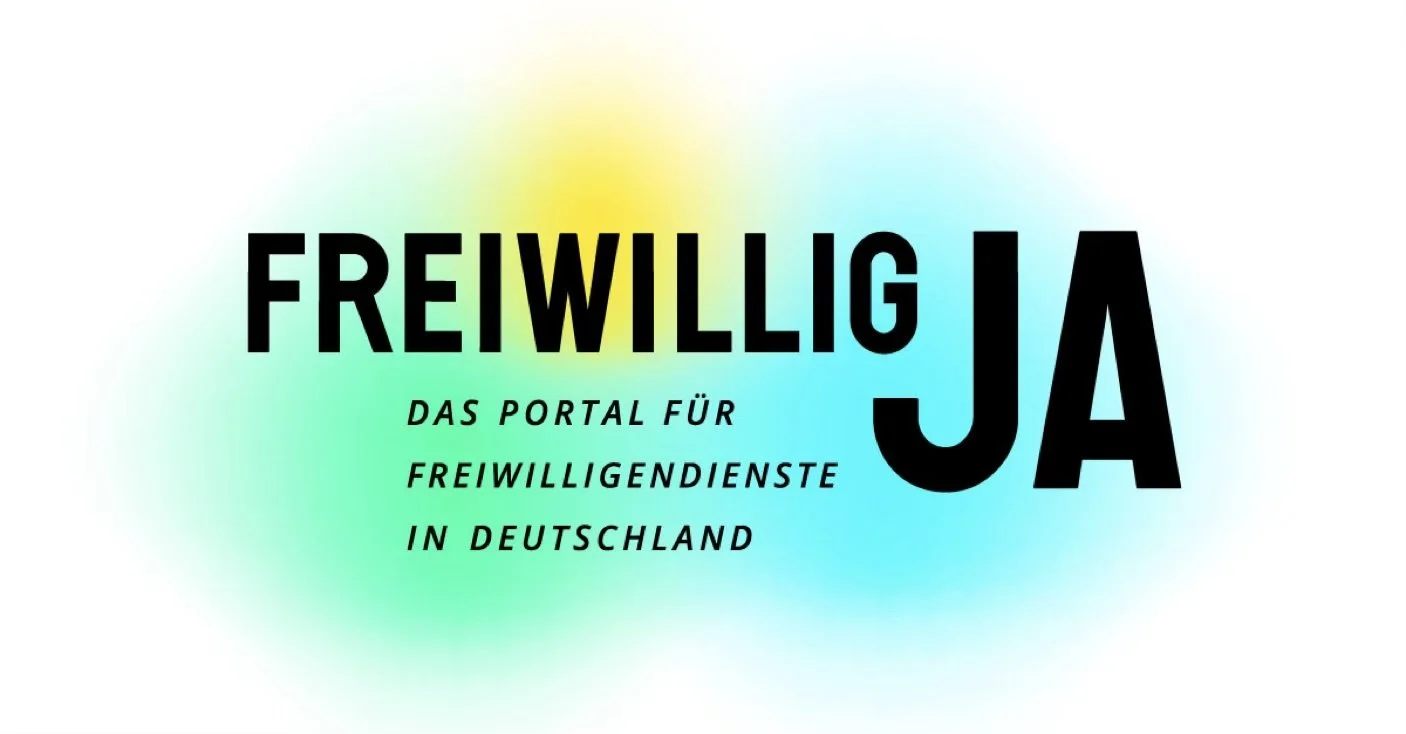 Brand visual for “Freiwillig Ja,” the digital platform for voluntary services in Germany, showcasing bold typography and modern design to promote social engagement and volunteering opportunities.