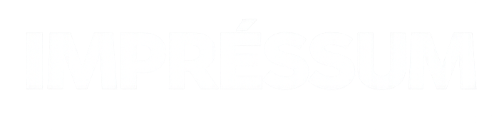 Das Wort 'IMPRESSUM' in weißen Buchstaben auf schwarzem Hintergrund.