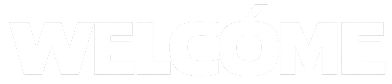 Minimal website hero visual featuring bold “WELCOME” typography, reflecting the clean and modern design language of the greugére portfolio website.