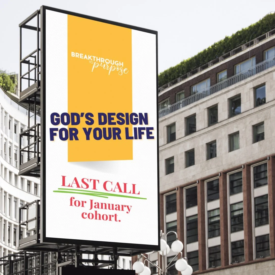 If you've been waiting for a sign, this is it.

You don&rsquo;t have to have everything figured out.
You don&rsquo;t have to feel ready.
You just have to be willing to move with intentionality and take one step.

God&rsquo;s Design for Your Life star