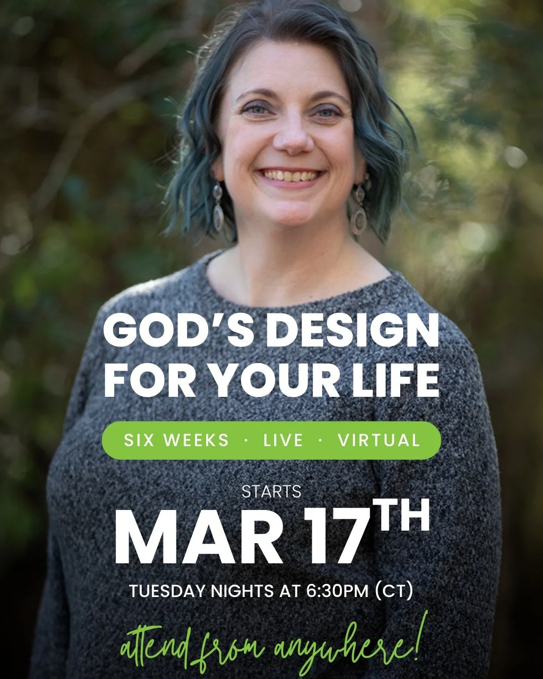 What if the life you are living isn&rsquo;t misdirected&hellip; just misaligned?

God&rsquo;s Design for Your Life is a 6 week live online course designed to help you gain clarity, realign with God&rsquo;s purpose, and confidently move forward.

If y