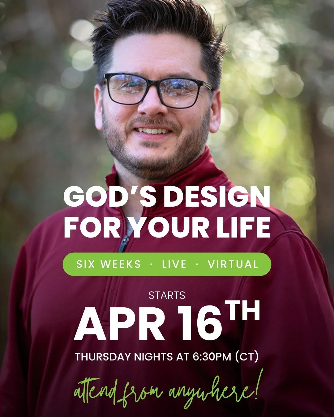 What if finding your direction doesn&rsquo;t have to be complicated?
If you&rsquo;ve been feeling stuck, overwhelmed, or unsure of your next step, this is your invitation to slow down and realign with God.

God&rsquo;s Design for Your Life is a 6-wee