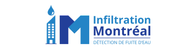 Logo de l'Infiltration Montréal avec une tour et le texte en bleu