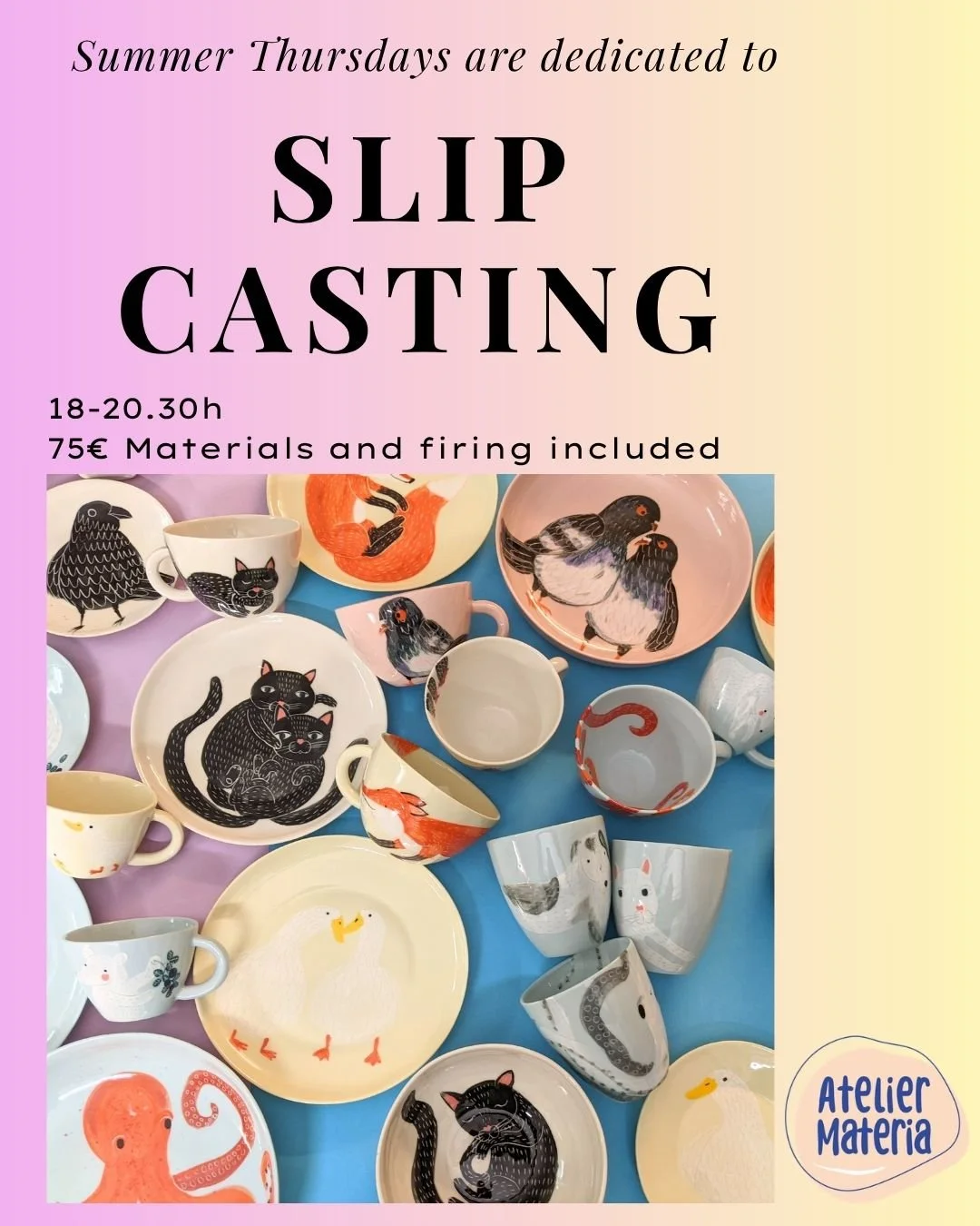 Slip-casting workshop - Arbeiten mit Giesston