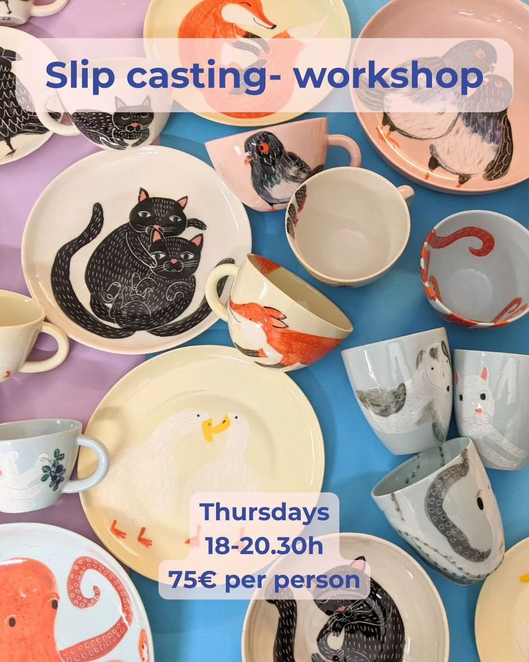 Slip-casting workshop - Arbeiten mit Giesston