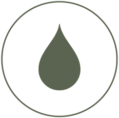 Drop of water icon to show that strong wool is naturally moisture wicking, one of the many benefits of wool grown by Big Wool for furniture production and supply internationally
