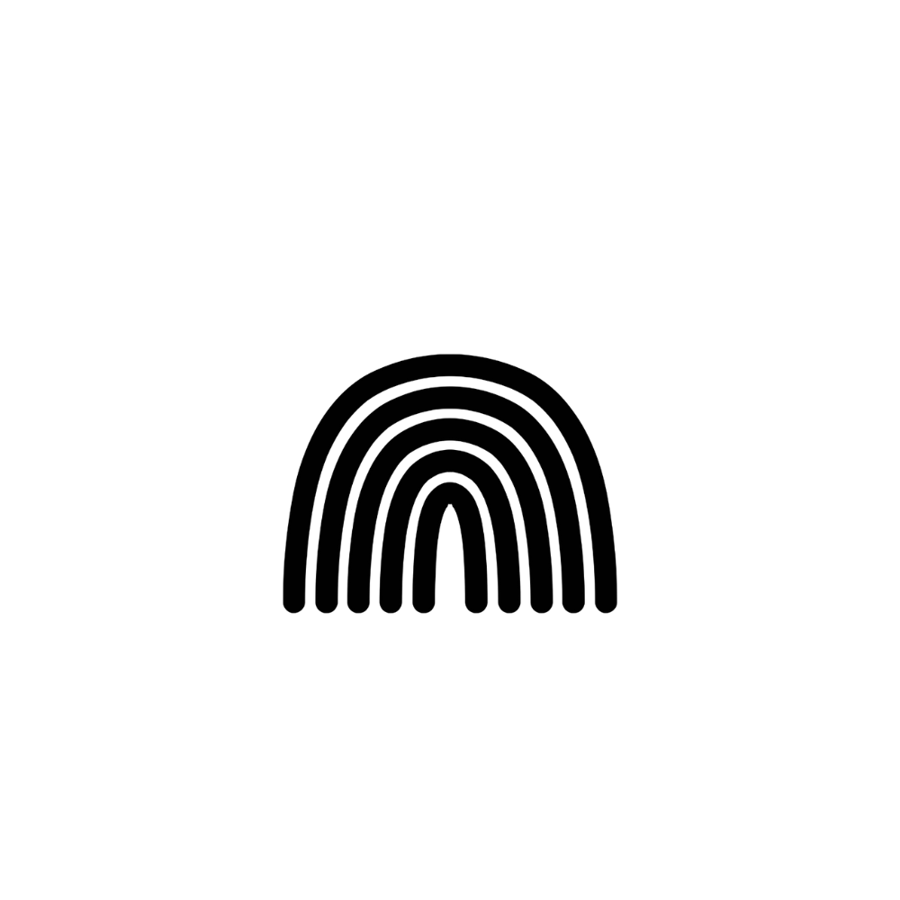 A black and white image of a rainbow representing LGBTQIA+ affirming therapy