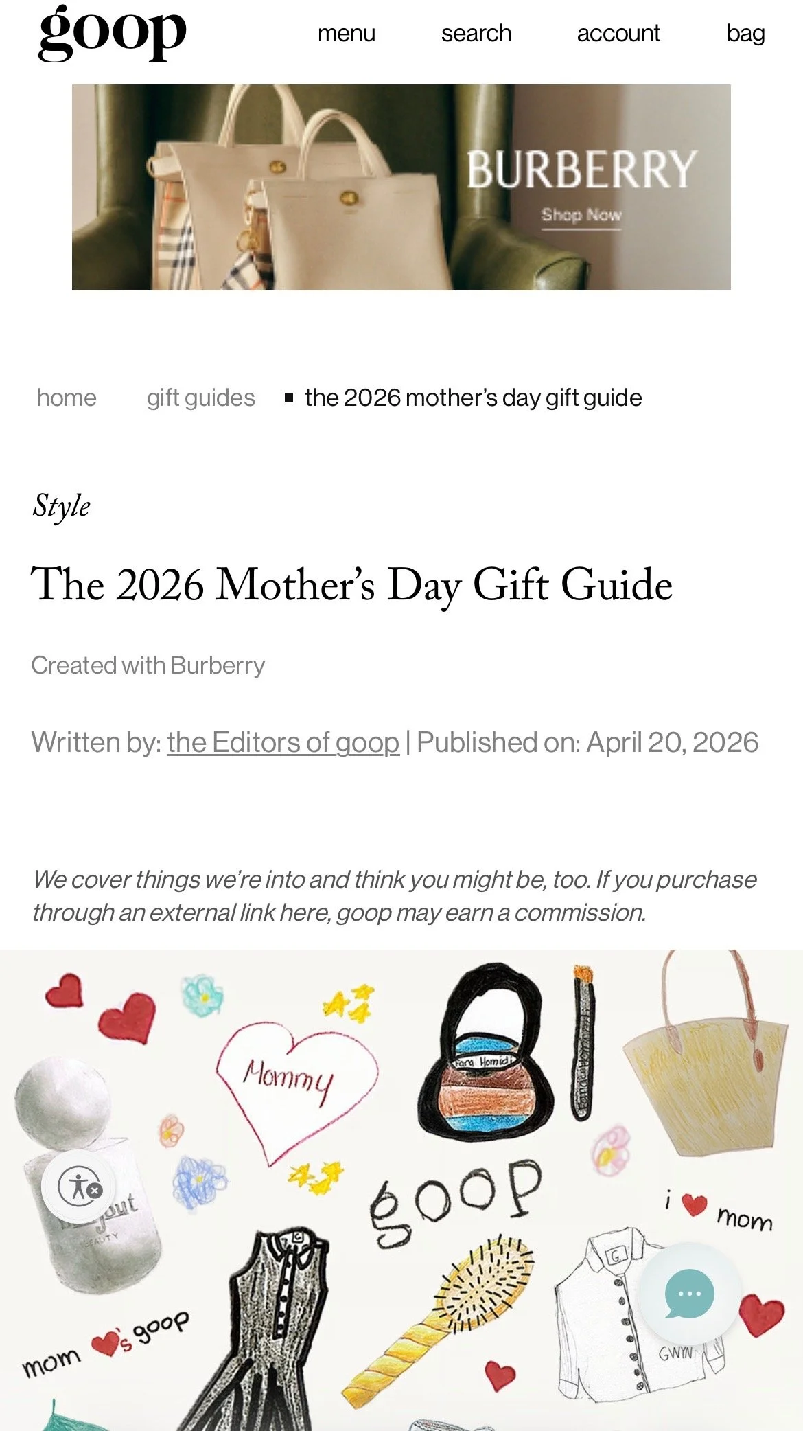goop 2026 Mother's Day Gift Guide