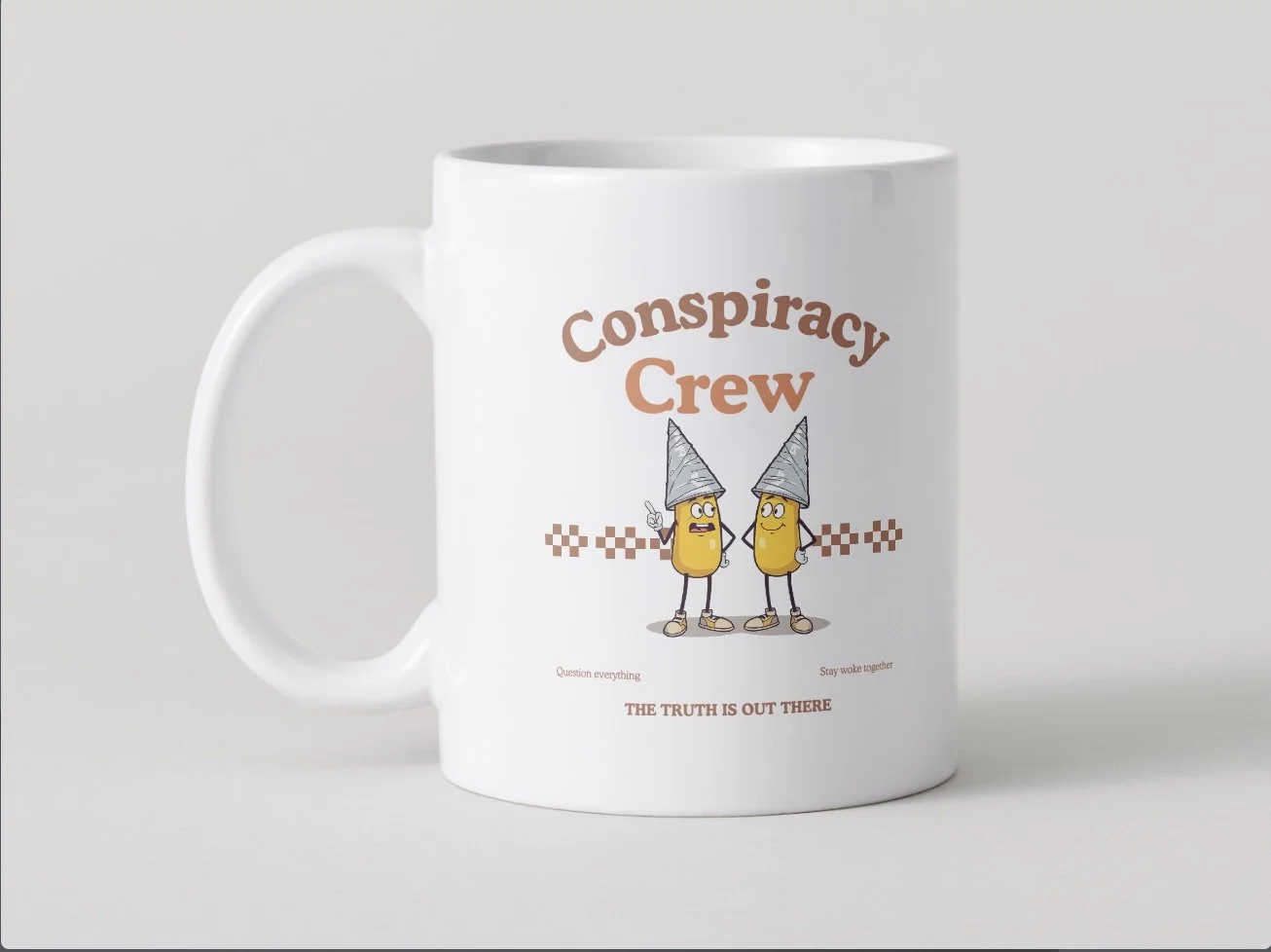 Conspiracy Crew Ceramic Mug — Funny Coffee Cup (11oz)