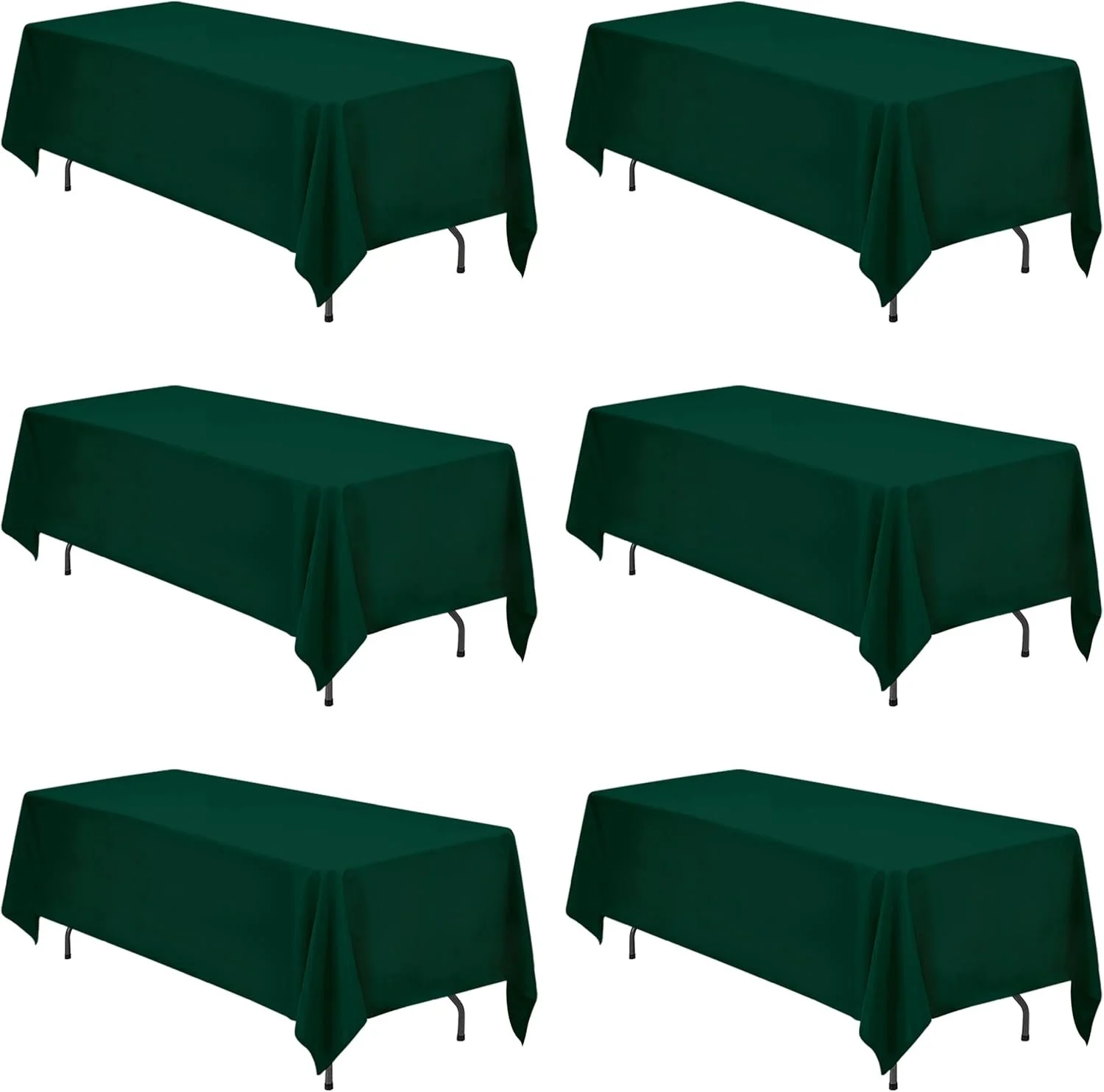 70 x 120" Hunter Green Rectangular Tablecloth $15