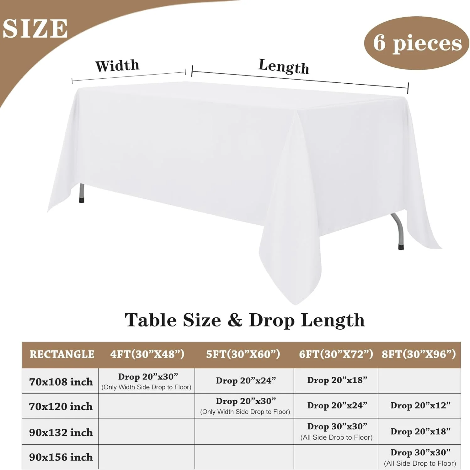 Rectangular Tablecloth Size Guide