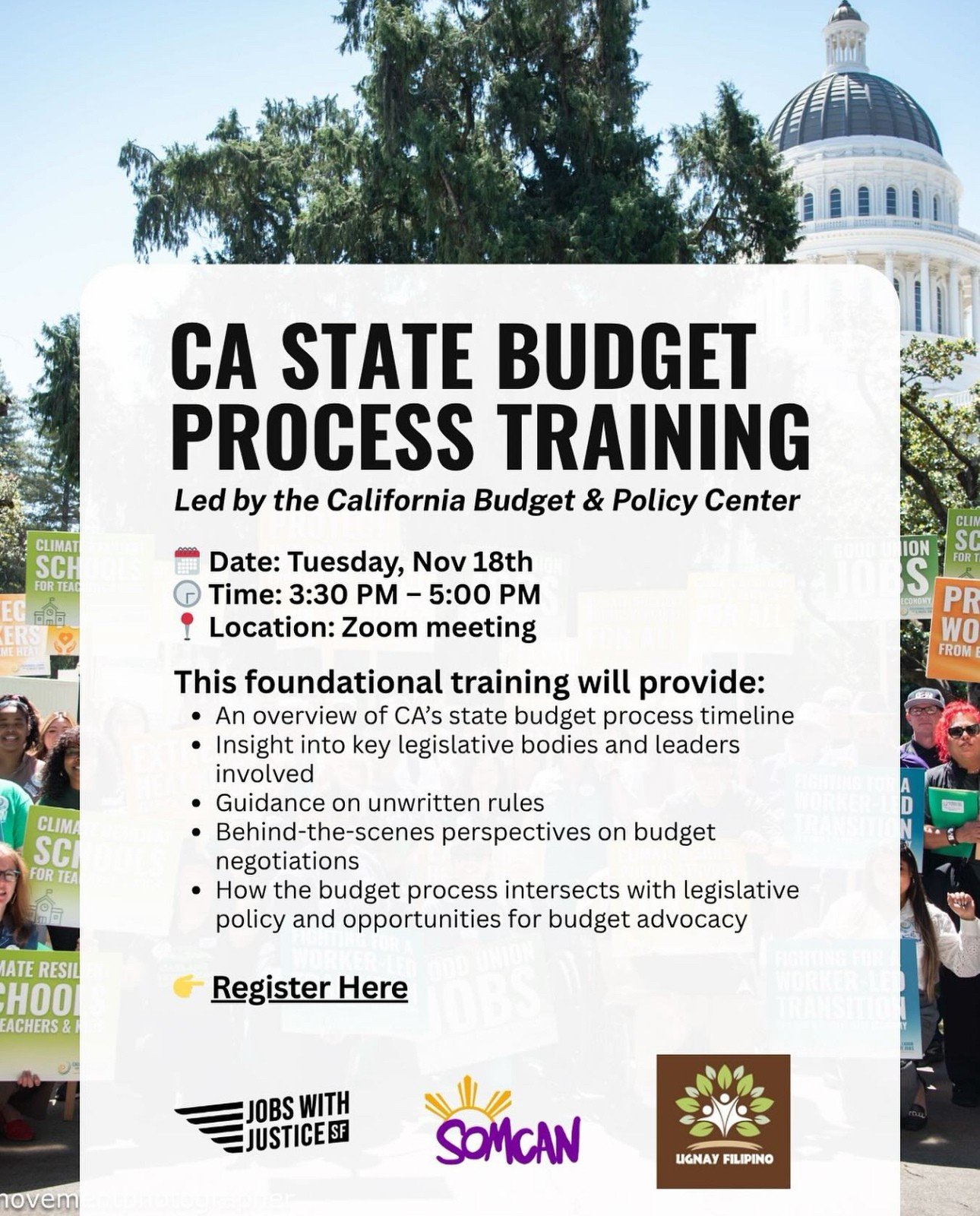 CA state budget flyer