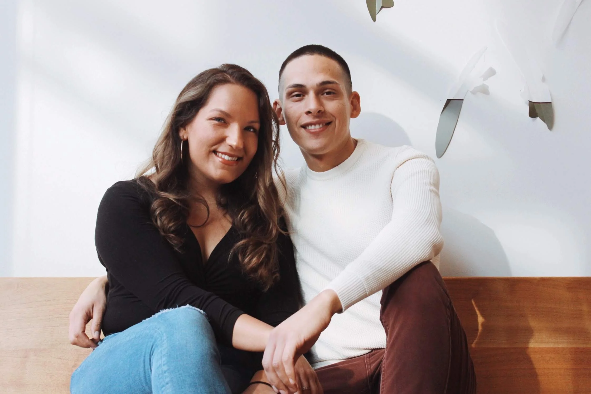 Josh and Amber, longtime business partners and co-founders of Warehaus Milwaukee event venue, welcoming guests in the Walker’s Point space.