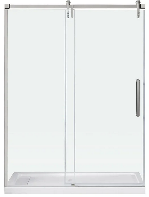 sliding barn door shower glass by OVE Decors