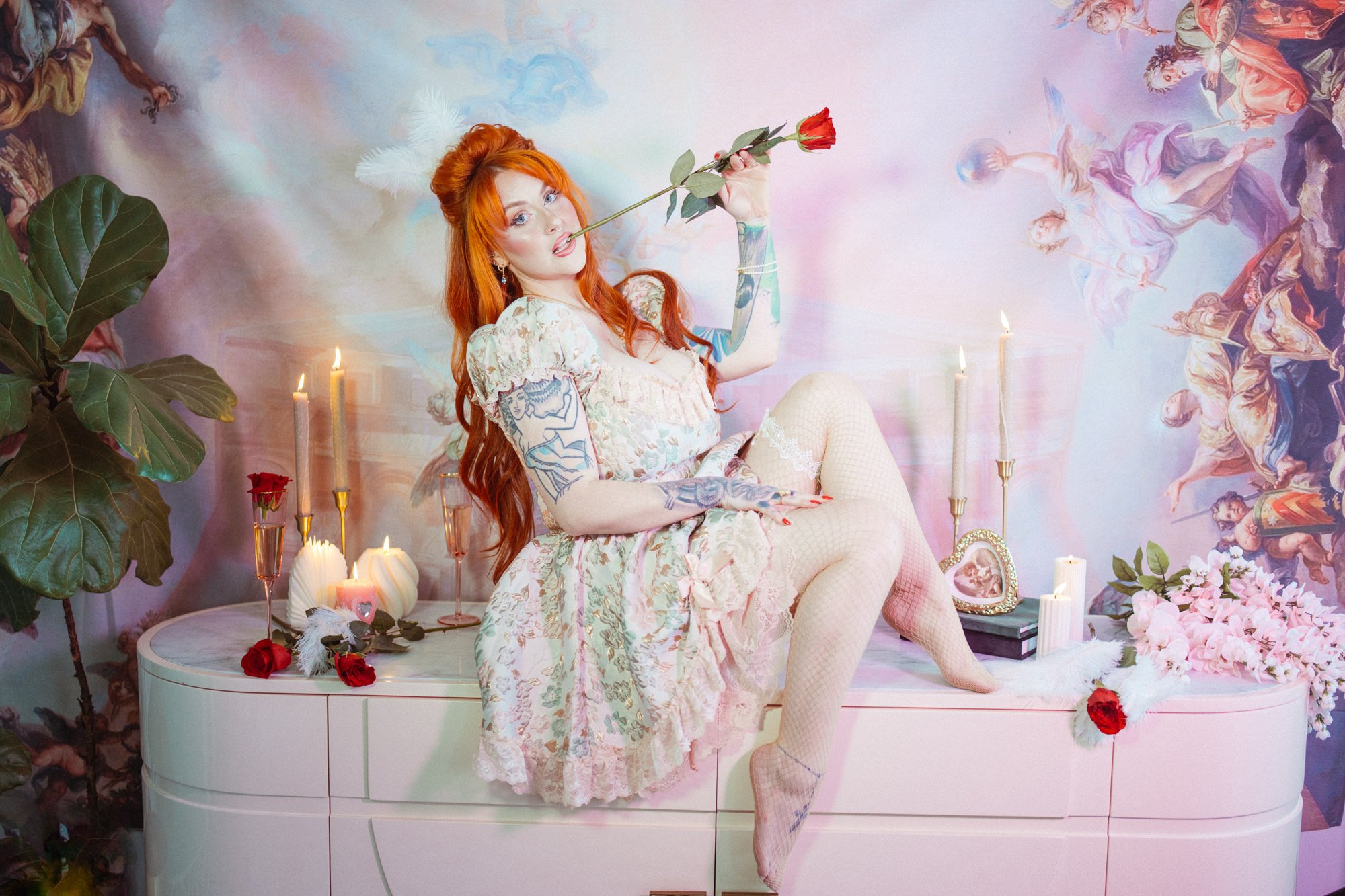 pink angelic branding photos in tampa