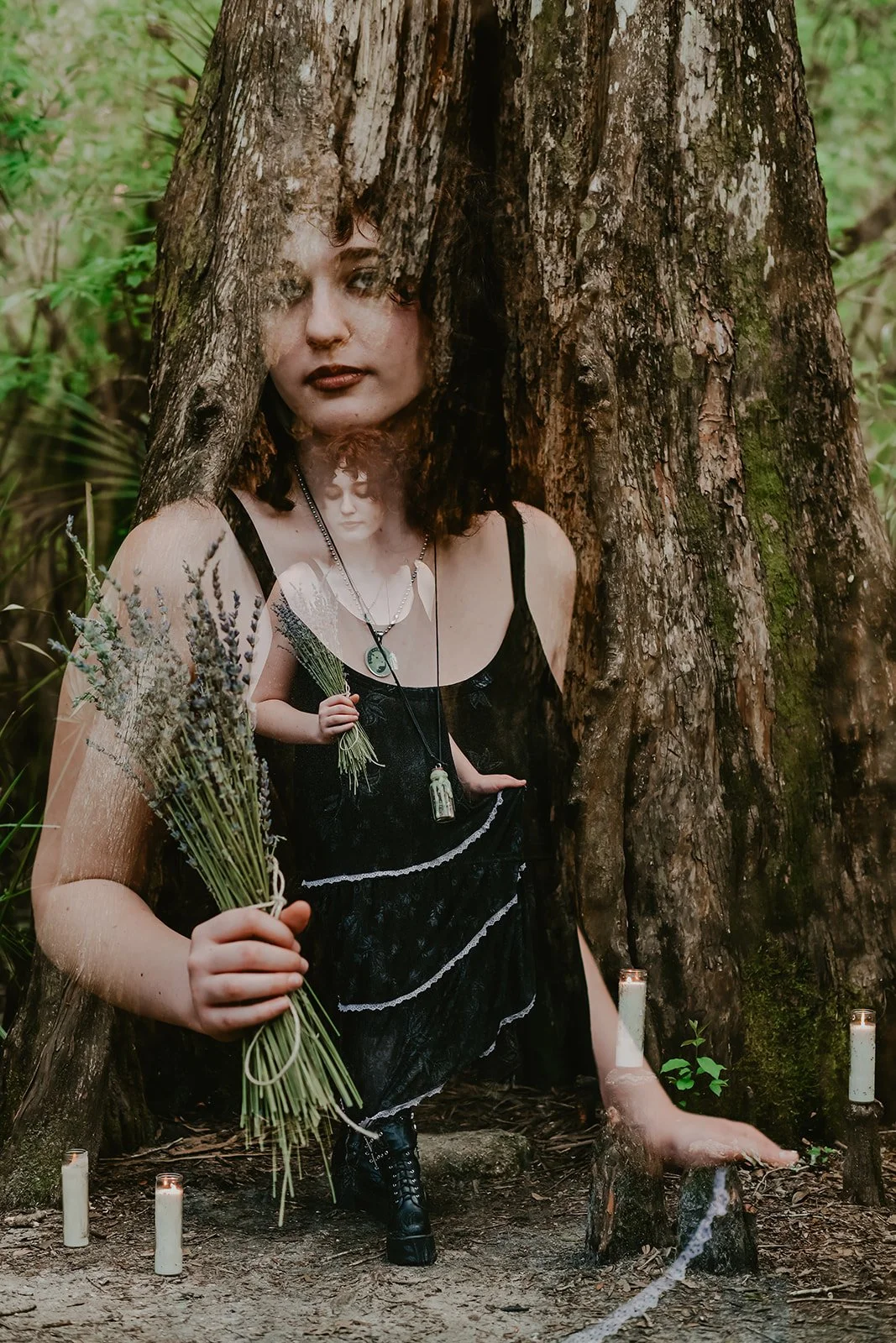 witchy alternative high school senior session in tampa
