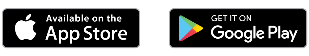 Available on the App Store and Get it on Google Play badges.