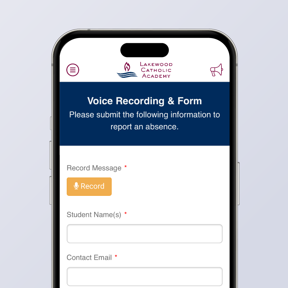 Engagement in the mobile app with voice recording.