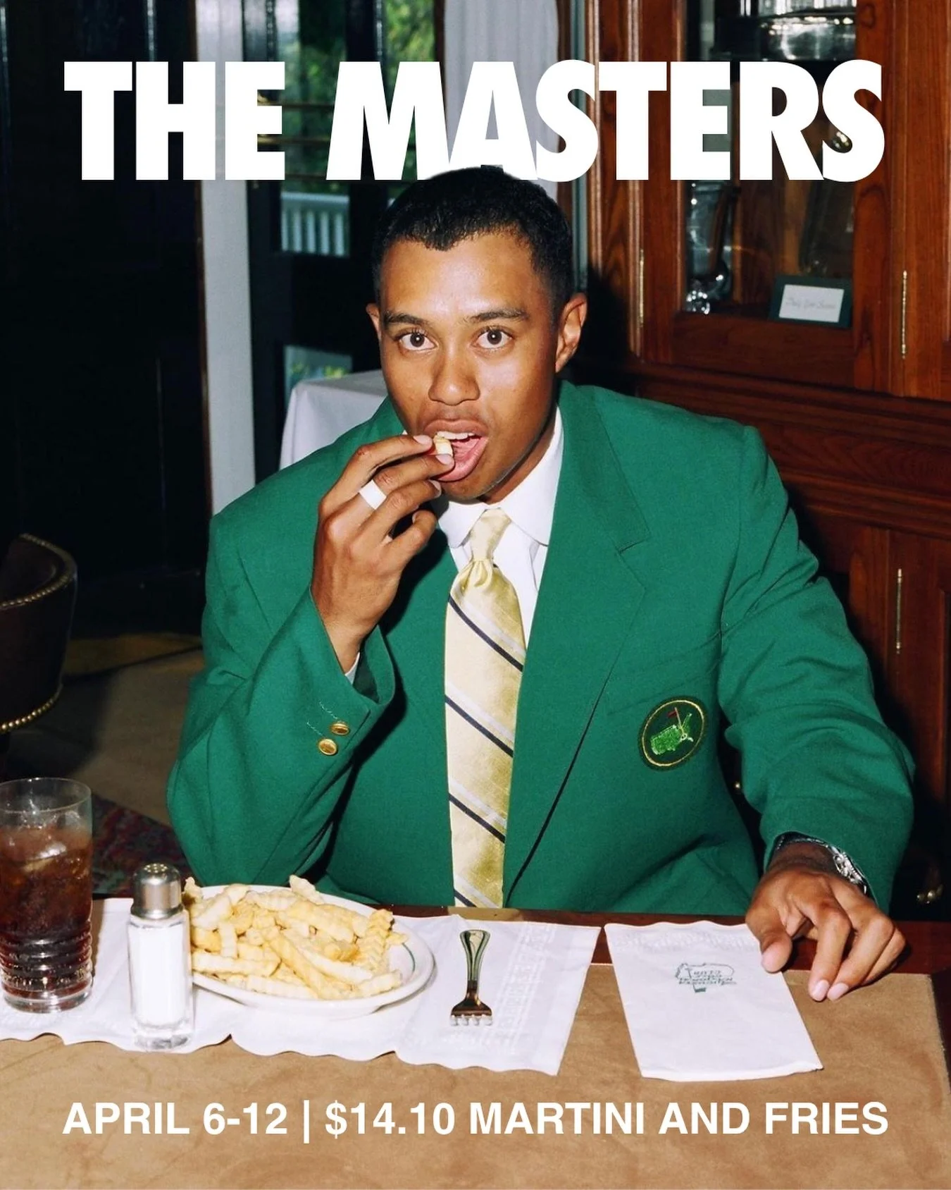 The only thing better than a hole-in-one is a martini-and-fries-in-one ⛳️

Catch the Masters at one4one all week long, April 6-12!!