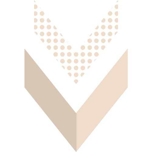 Abstract black and beige geometric design with dotted patterns and sharp angles.