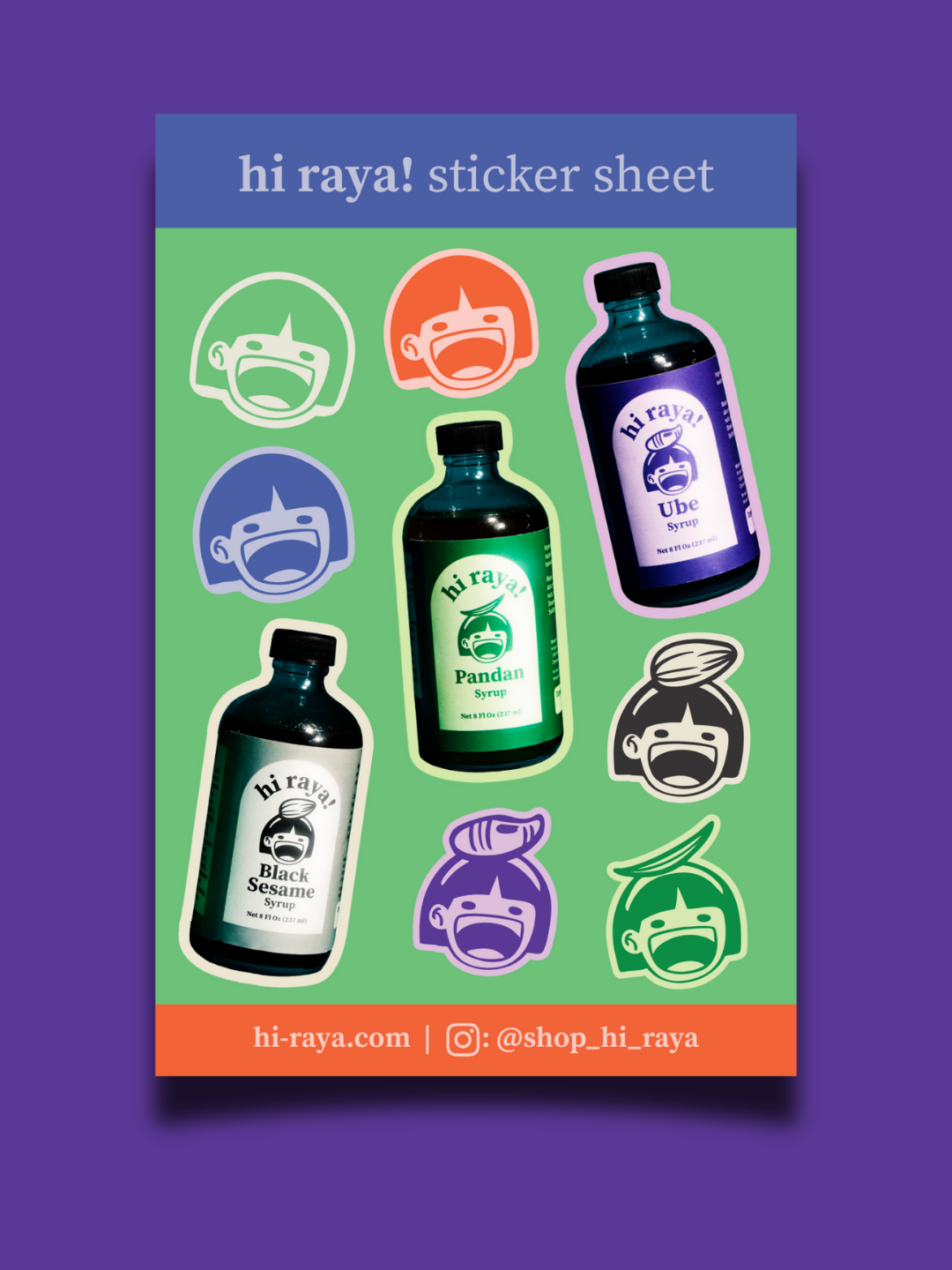 hi raya! sticker sheet — hi raya!