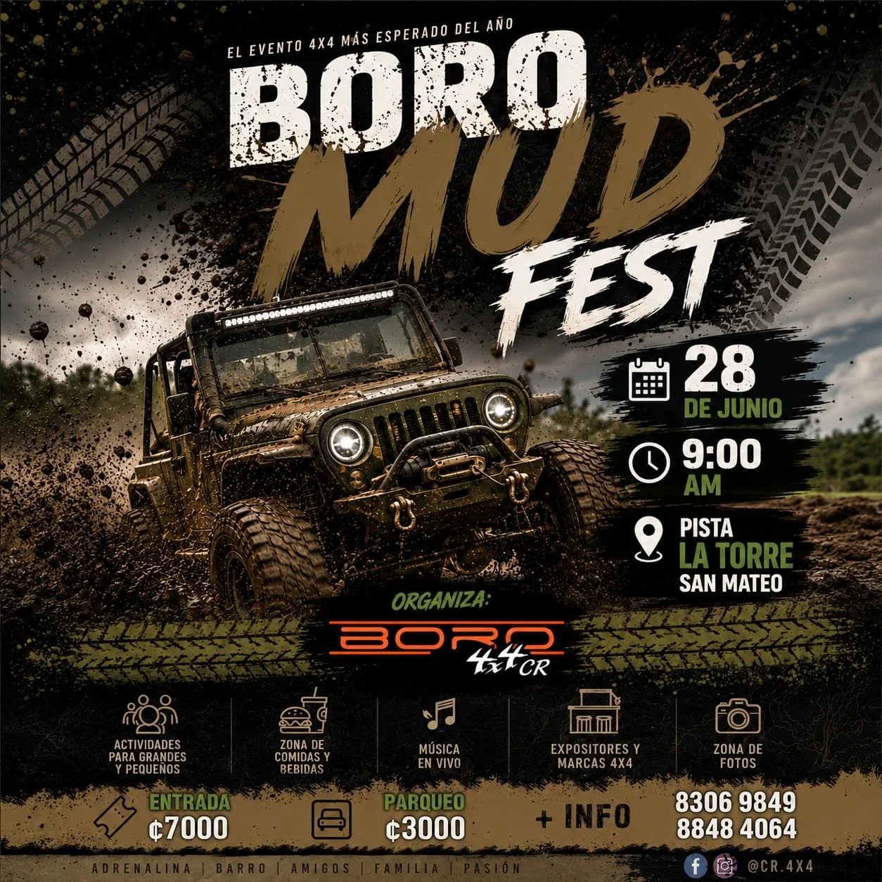 Motores, barro y adrenalina: El Boro Mud Fest 2026 promete encender San Mateo este domingo