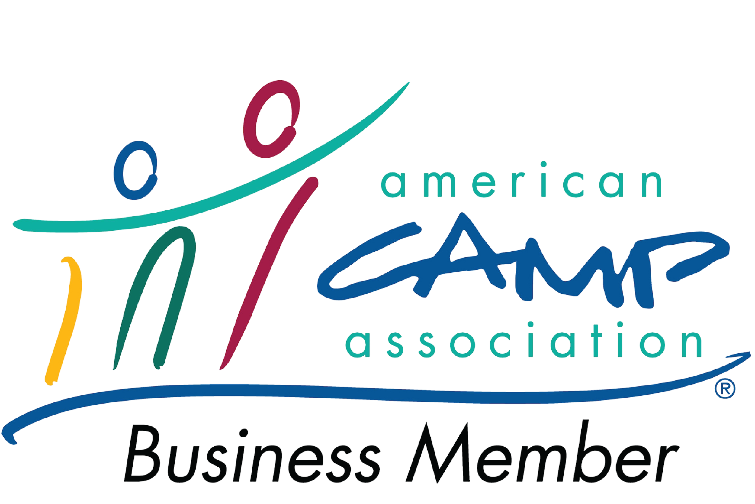 American Camp Association Business Member logo with colorful text and design elements.