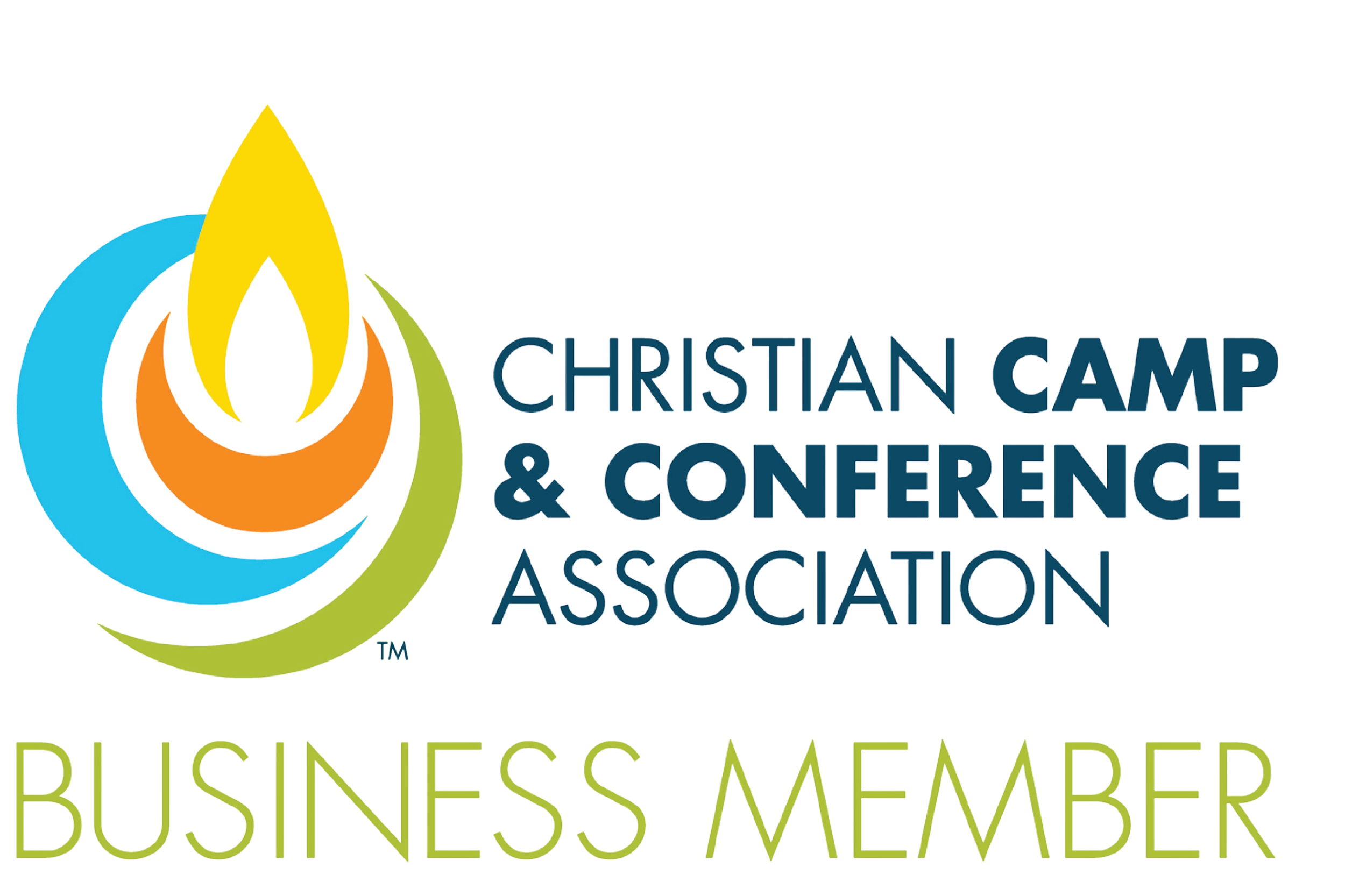 Logo of Christian Camp & Conference Association with colorful circular design and text indicating business membership.