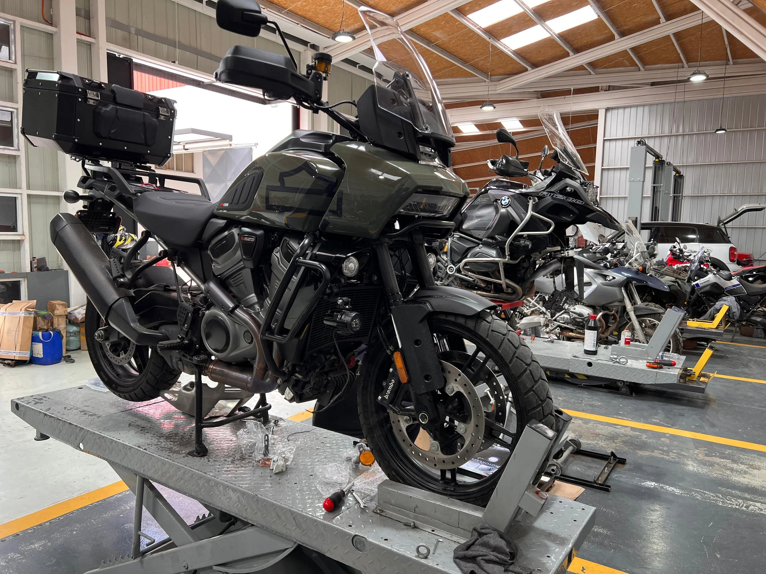 Zona de trabajo motos